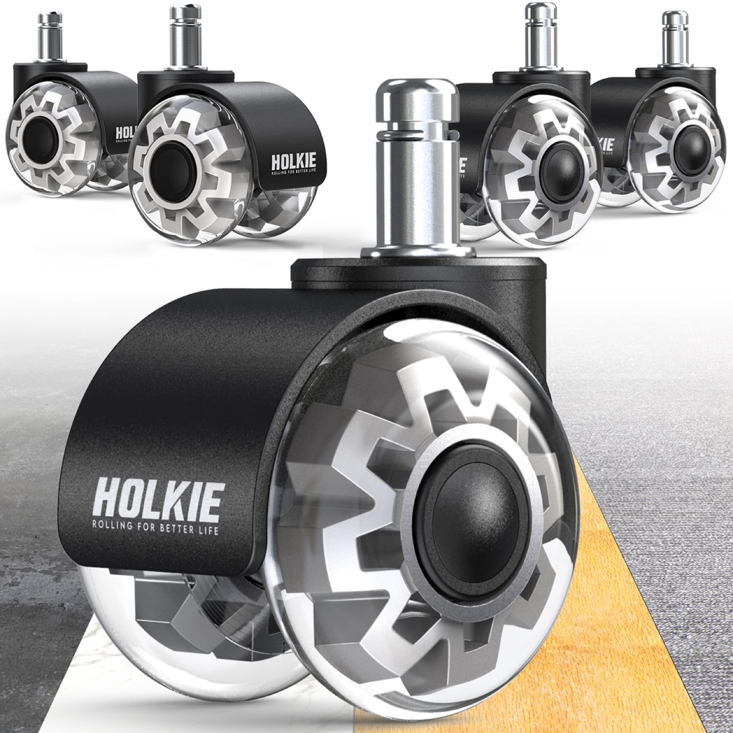 New - HOLKIE Office Chair Wheels Replacement 11x22mm