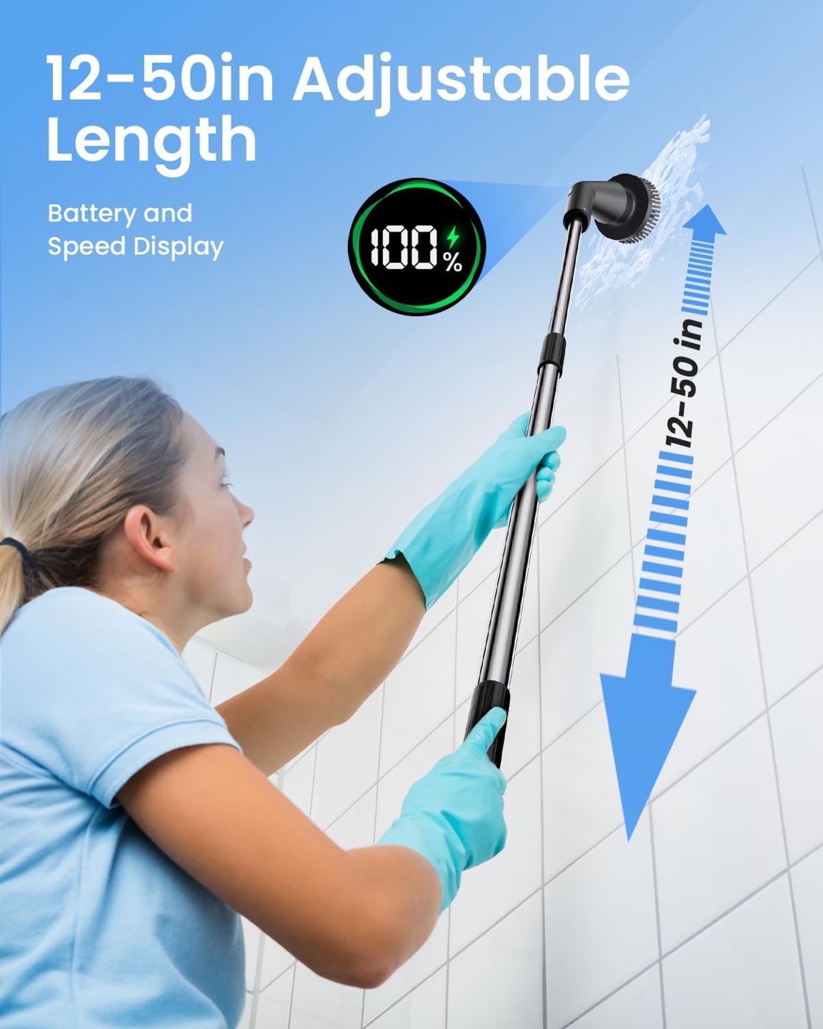 New - Leebein 7 In 1 Cordless IPX7 Waterproof Shower Scrubber - photo 3