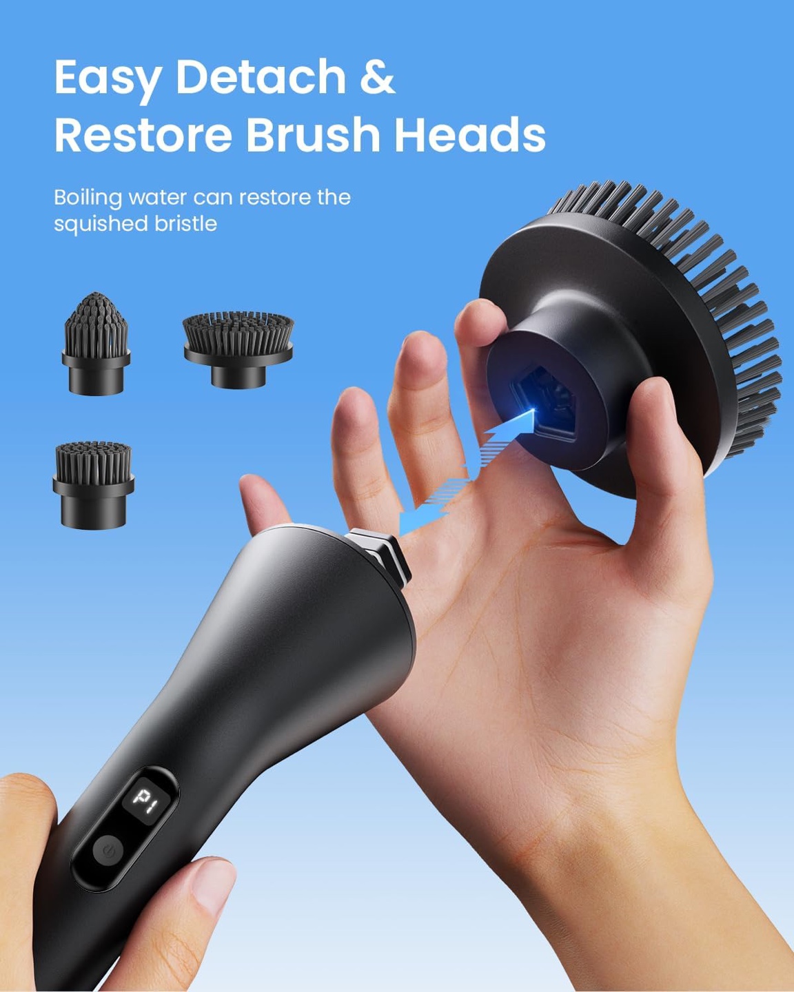 New - Leebein 7 In 1 Cordless IPX7 Waterproof Shower Scrubber - photo 4