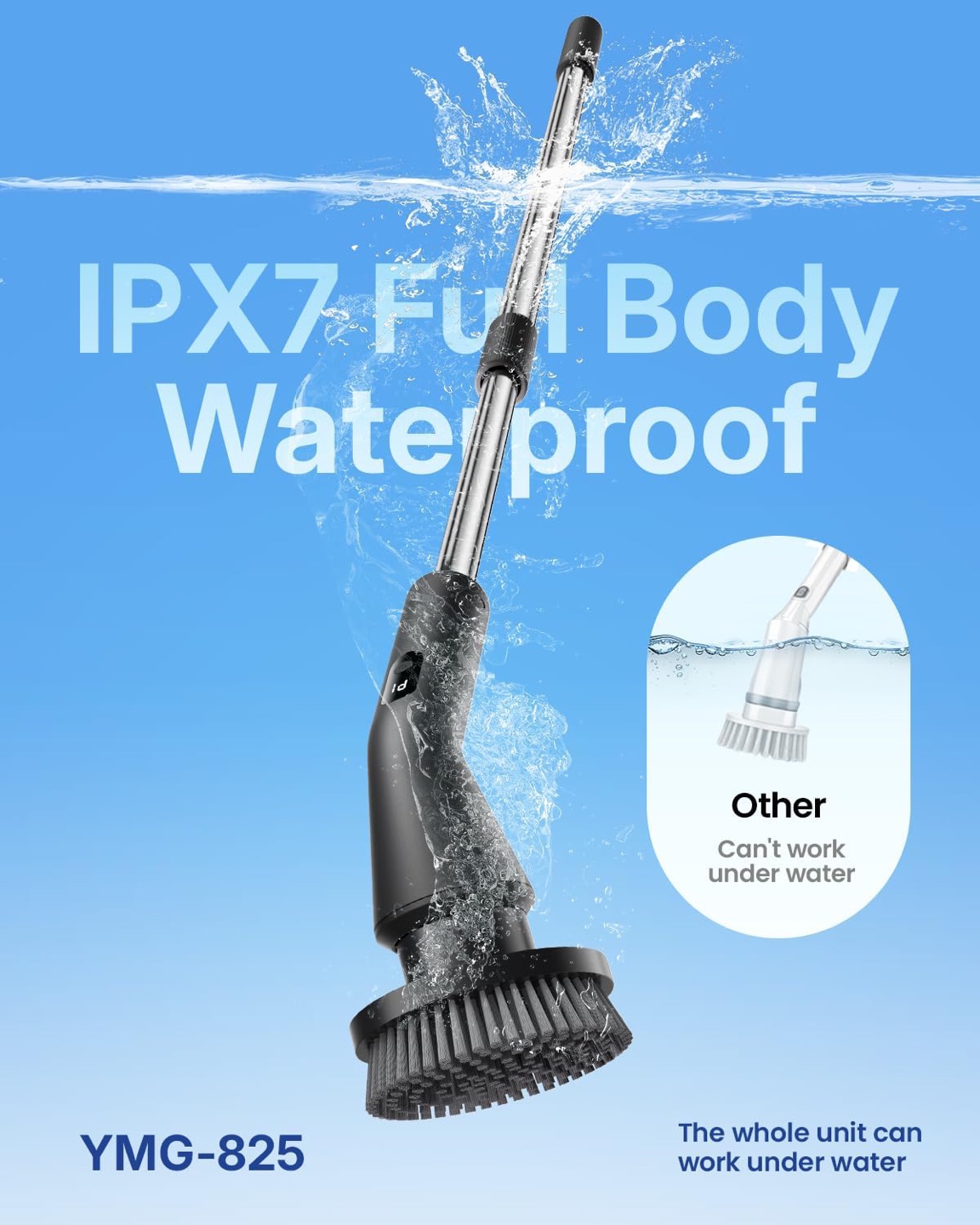 New - Leebein 7 In 1 Cordless IPX7 Waterproof Shower Scrubber - photo 5