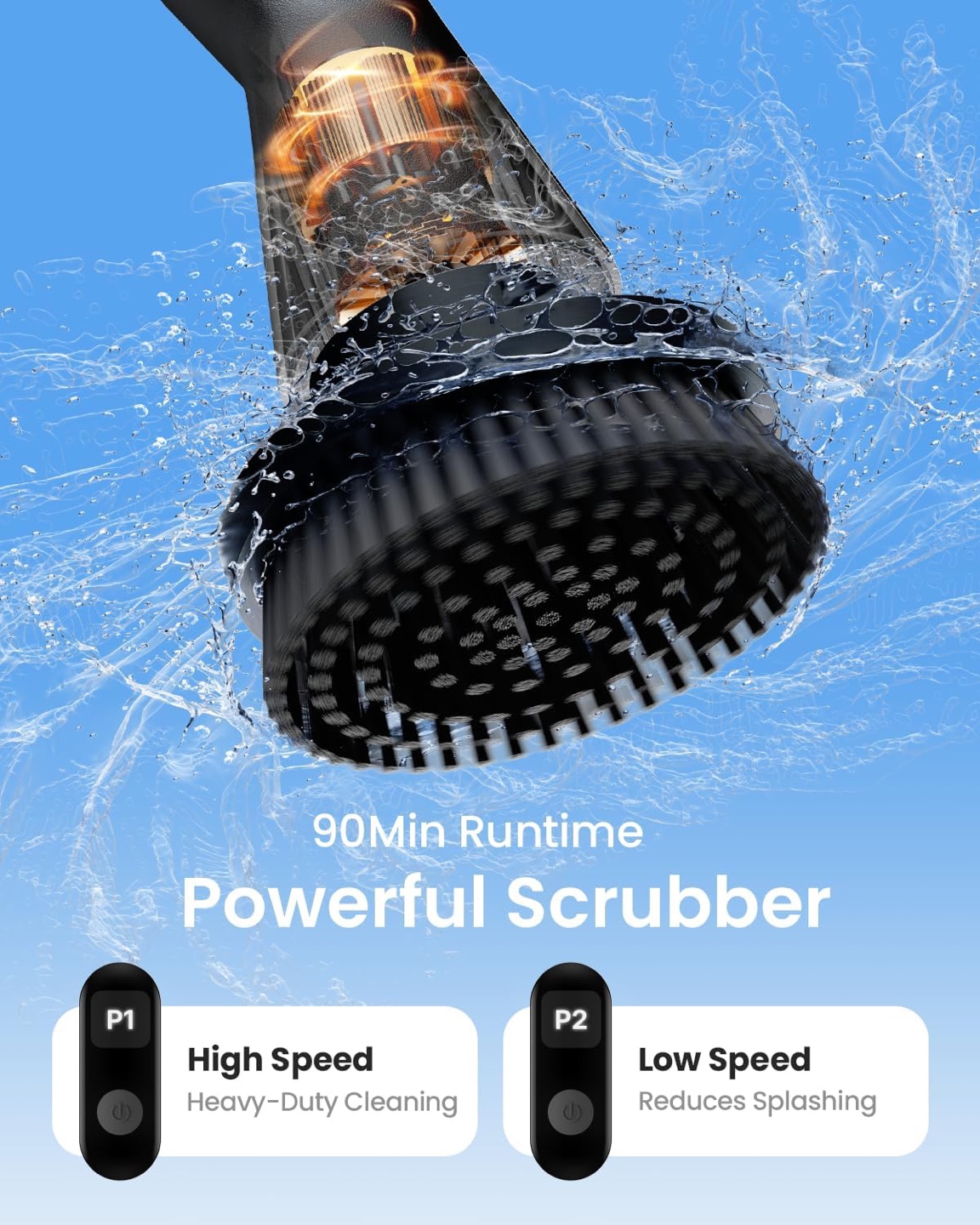New - Leebein 7 In 1 Cordless IPX7 Waterproof Shower Scrubber - photo 2
