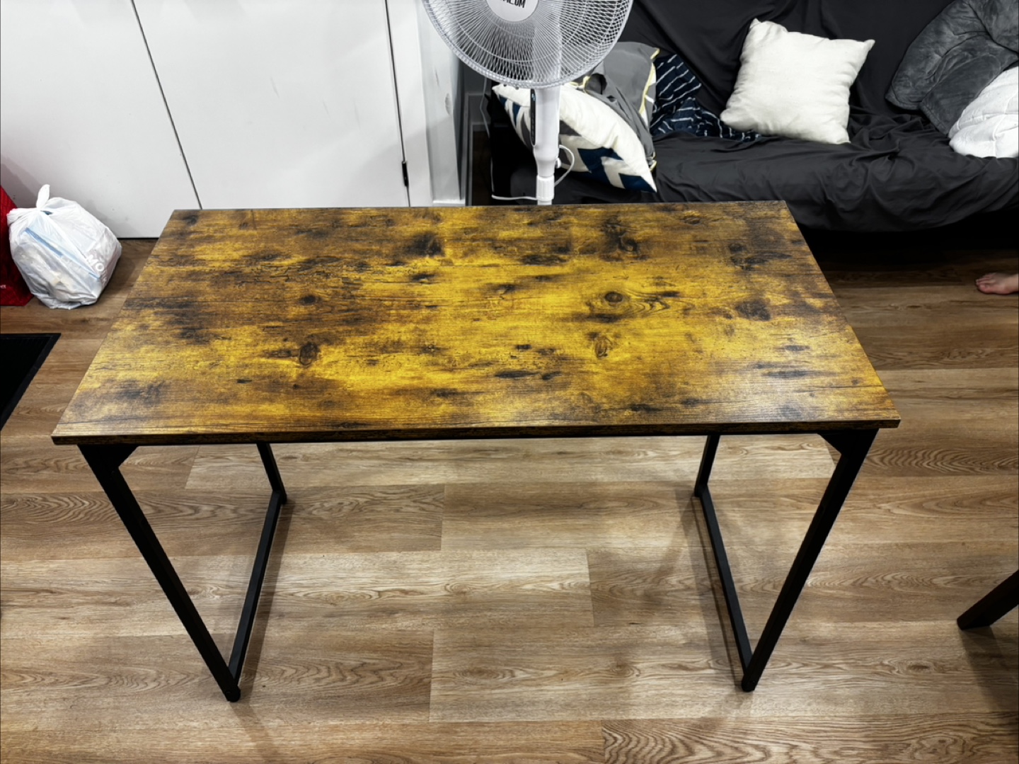 Brown and Black Desk
