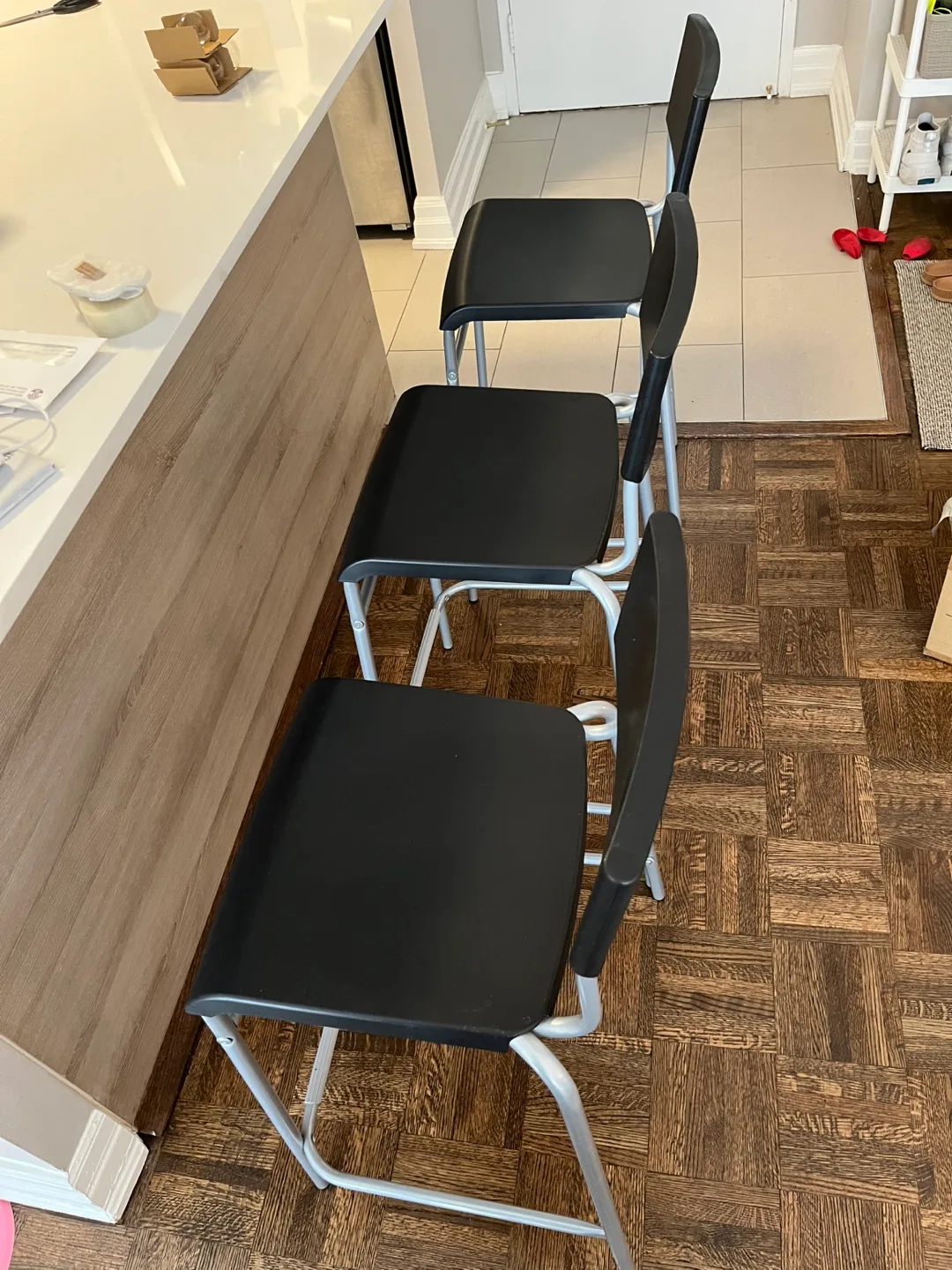 Ikea bar stools high chairs (set of 3) thumbnail