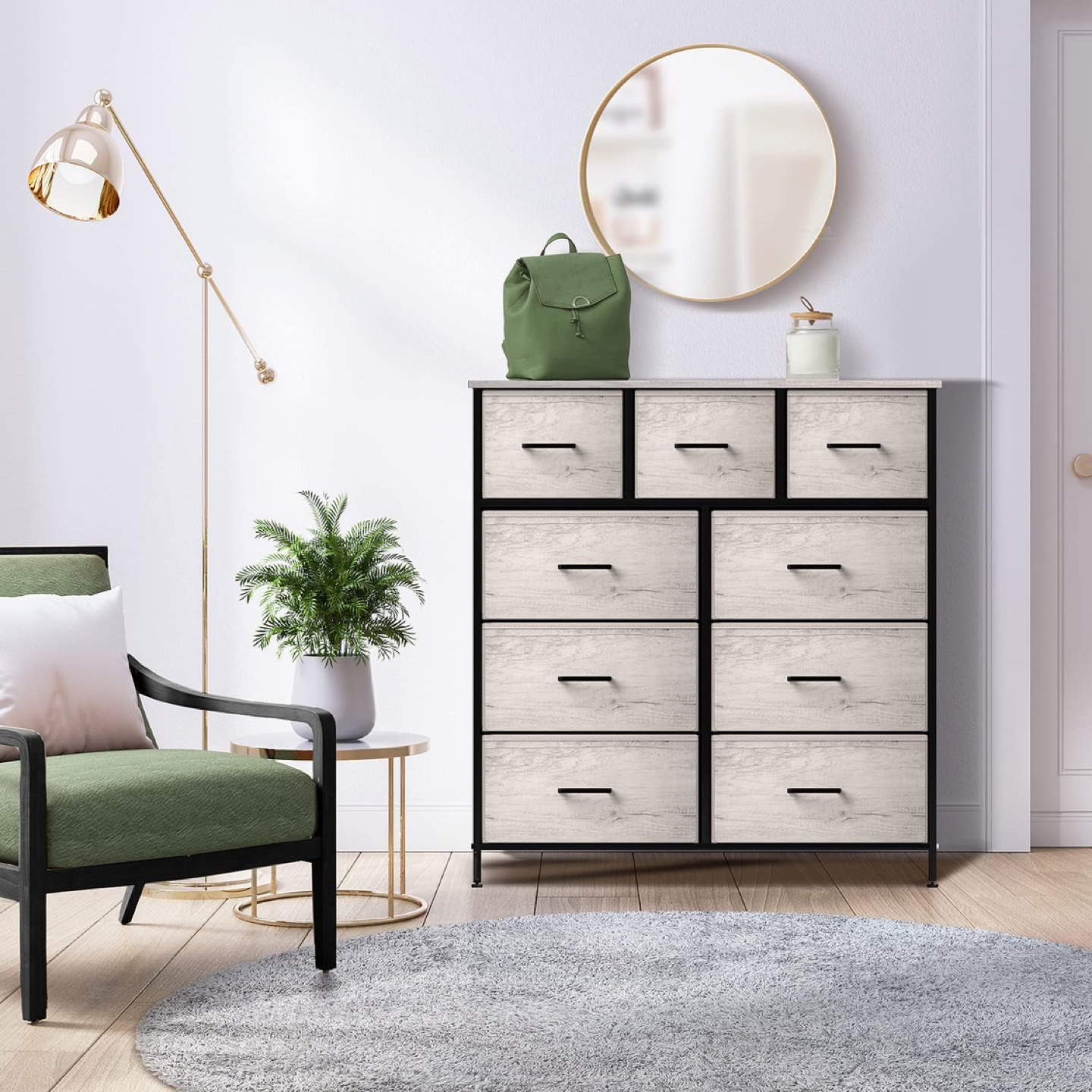 New - Sorbus Dresser with 9 Faux Wood Drawers - photo 3