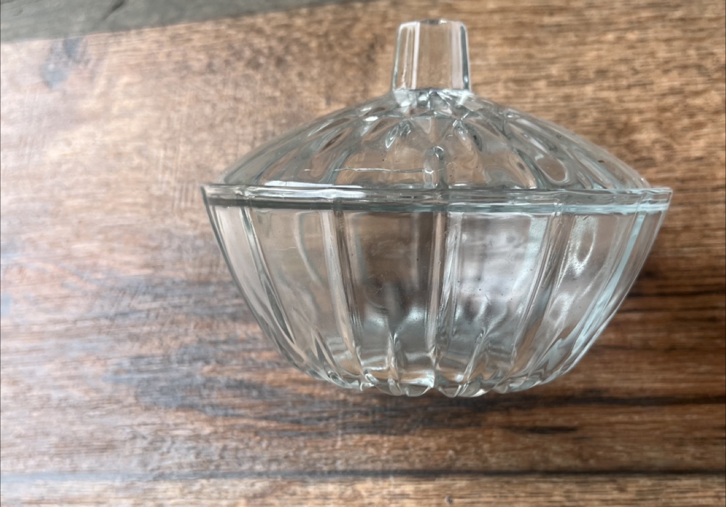 Clear Glass Candy Dish with Lid