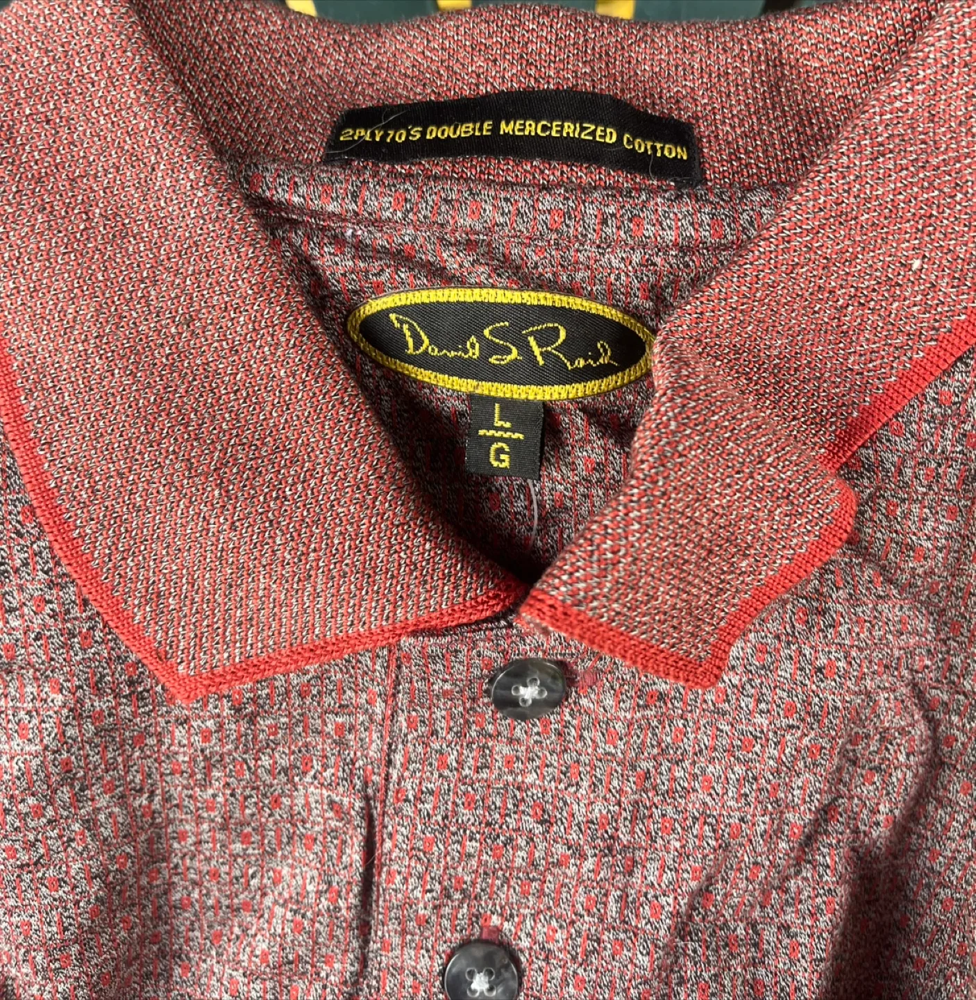 David S. Reid Cotton Polo - Size L image indicator(2)