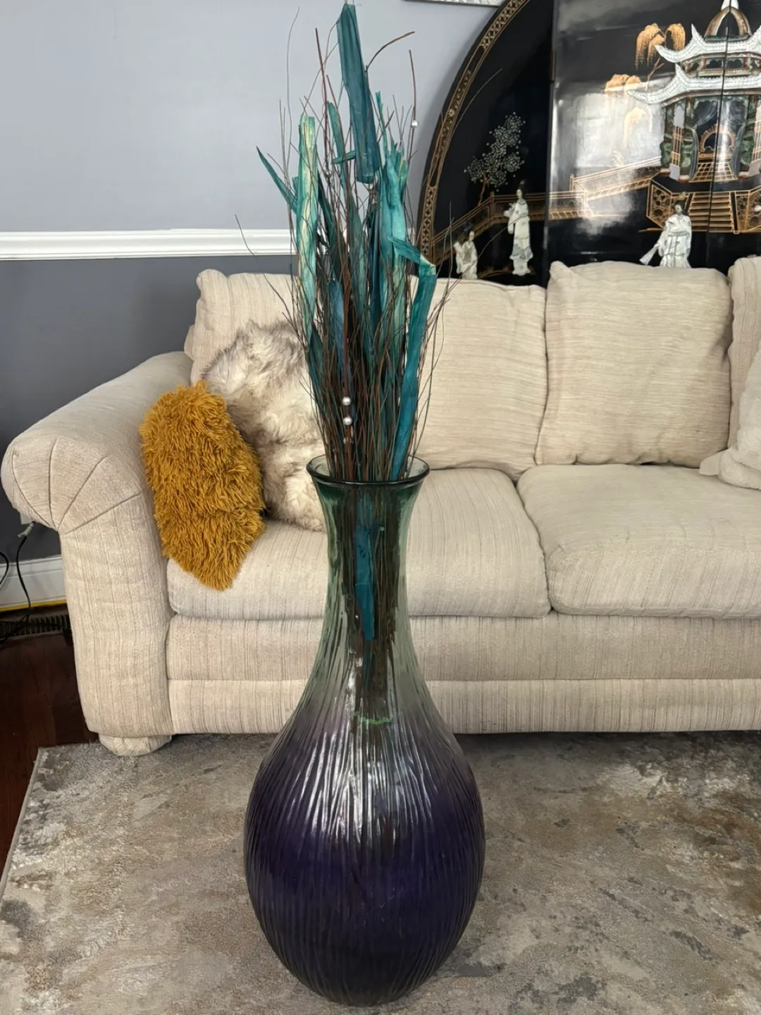 Decorative Vase with Artificial Flowers thumbnail