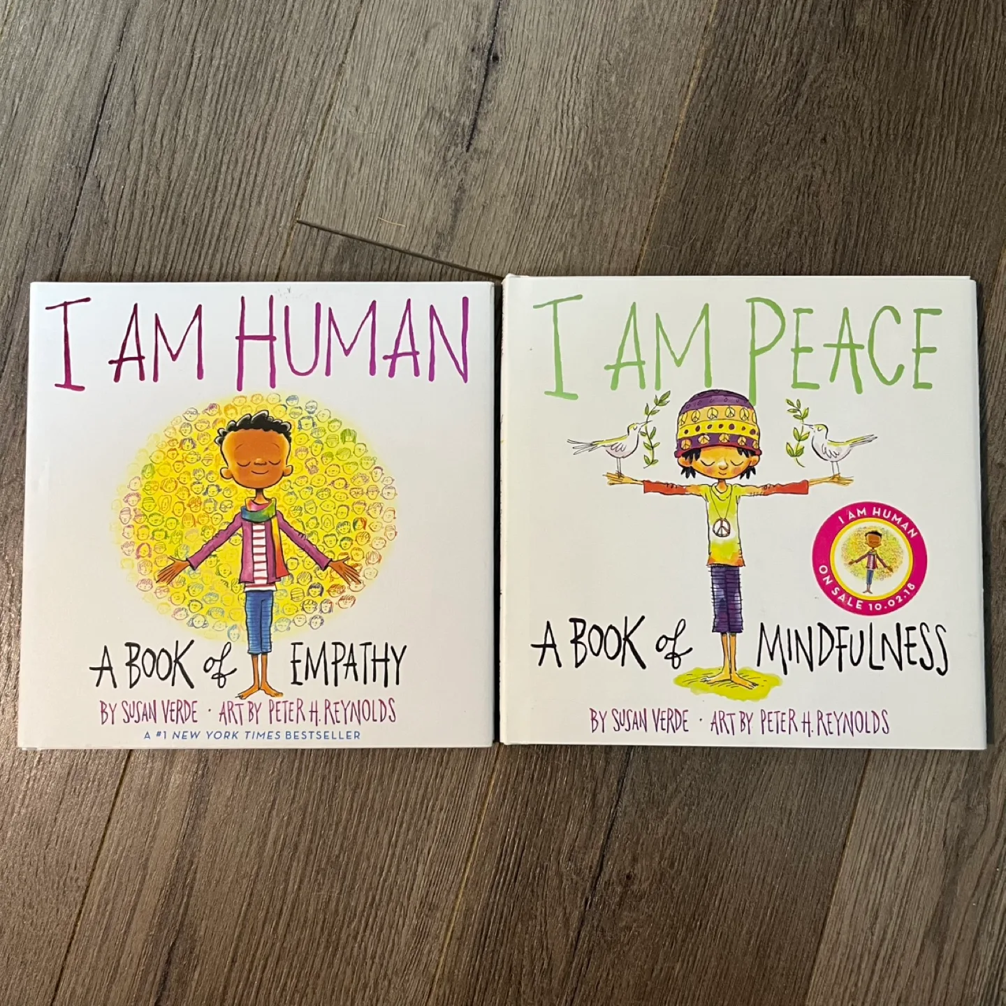Set of two books: 'I Am Human' and 'I Am Peace'. thumbnail