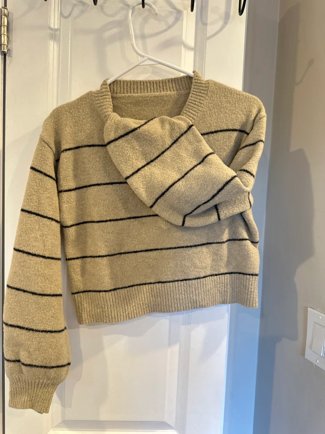 Striped Cropped Sweater - Size Small thumbnail