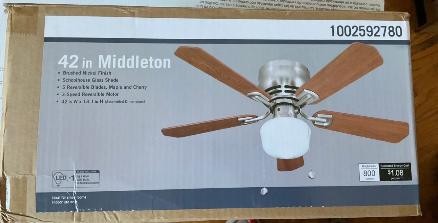 42 in LED Indoor Ceiling Fan - New thumbnail