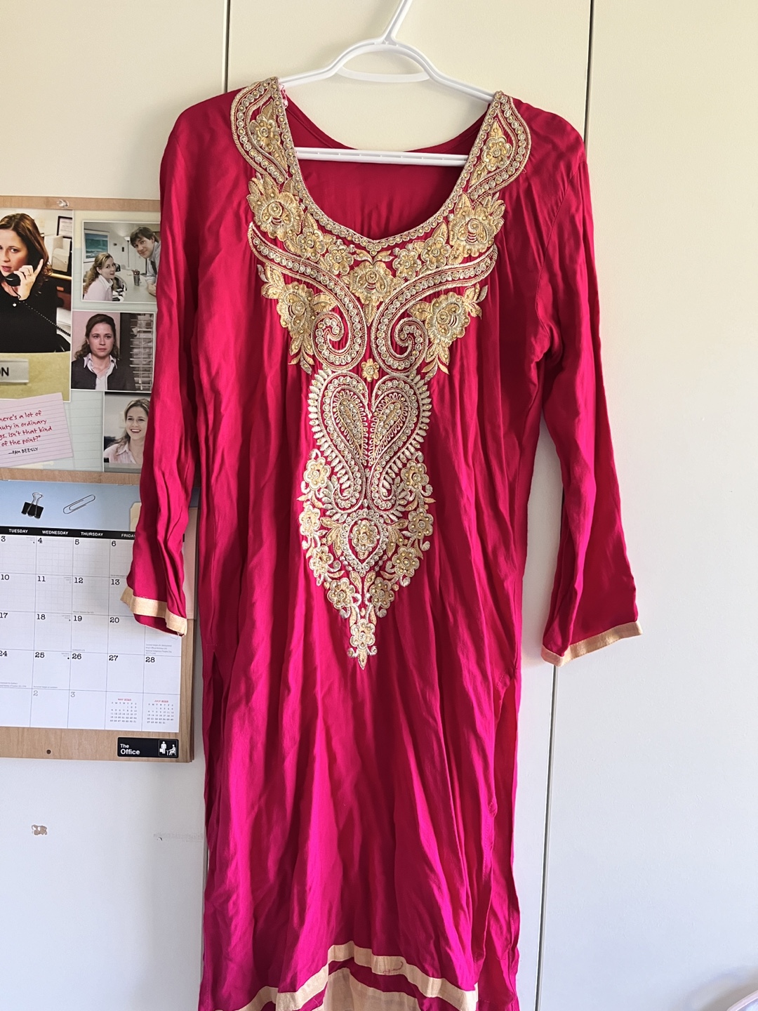 Indian Kurta Embroidered Dress - Size 44