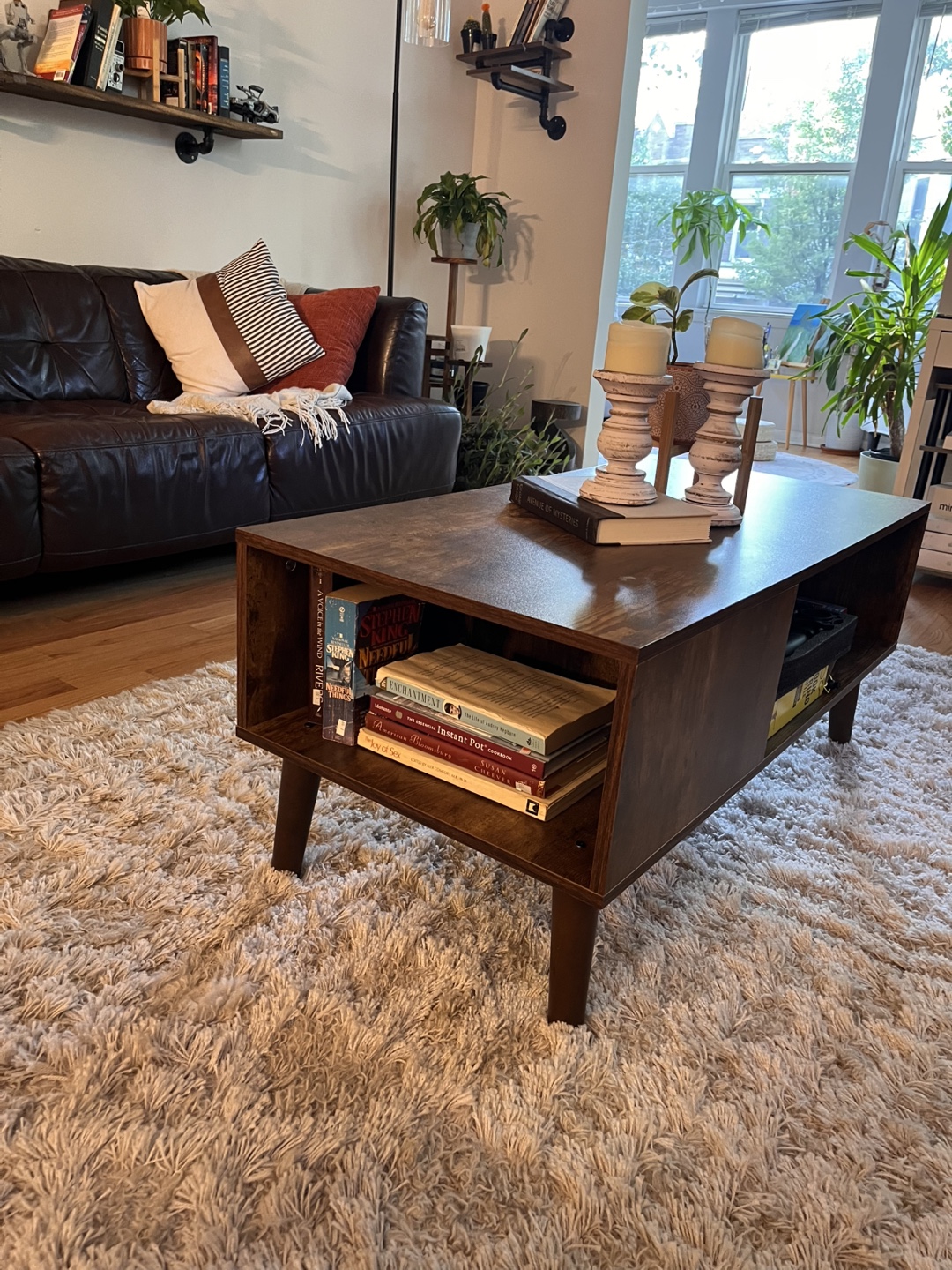 Brown Wooden Coffee Table