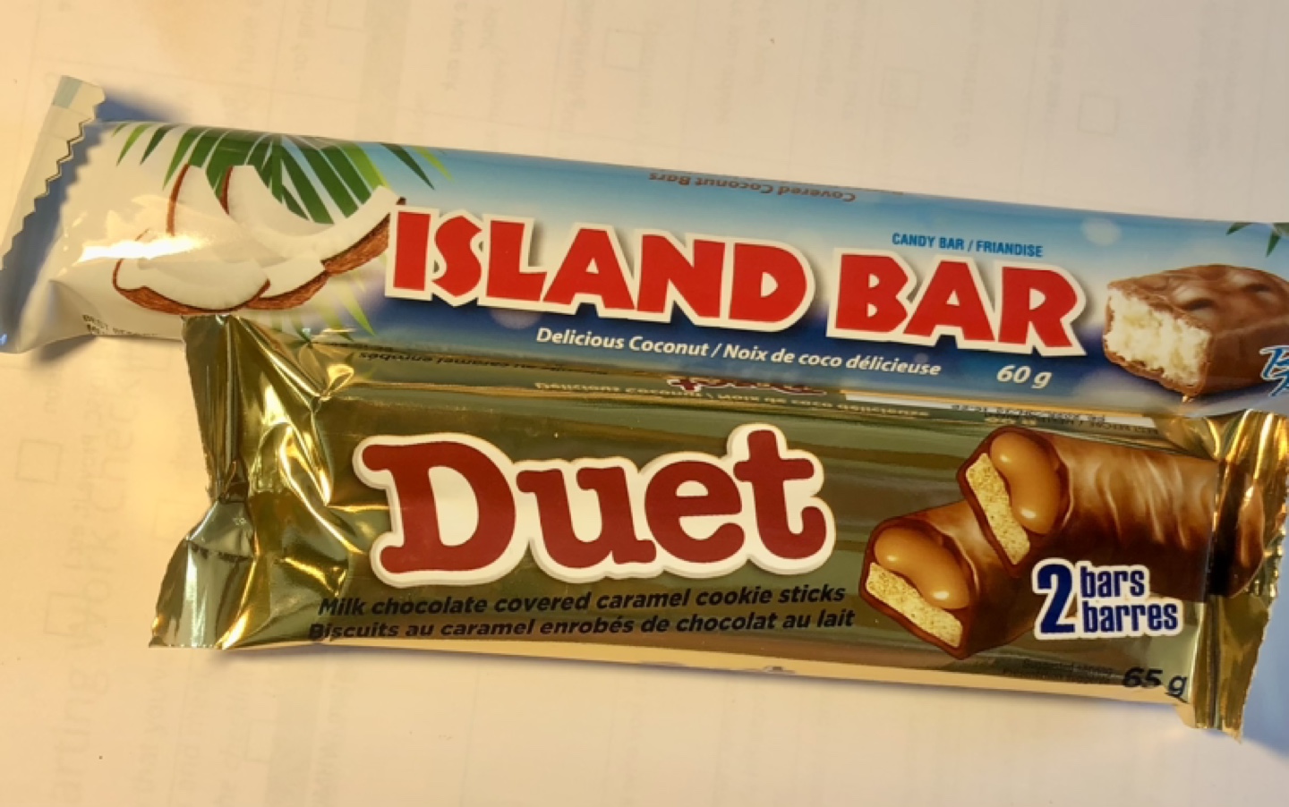 Island Bar & Duet Chocolate Bars