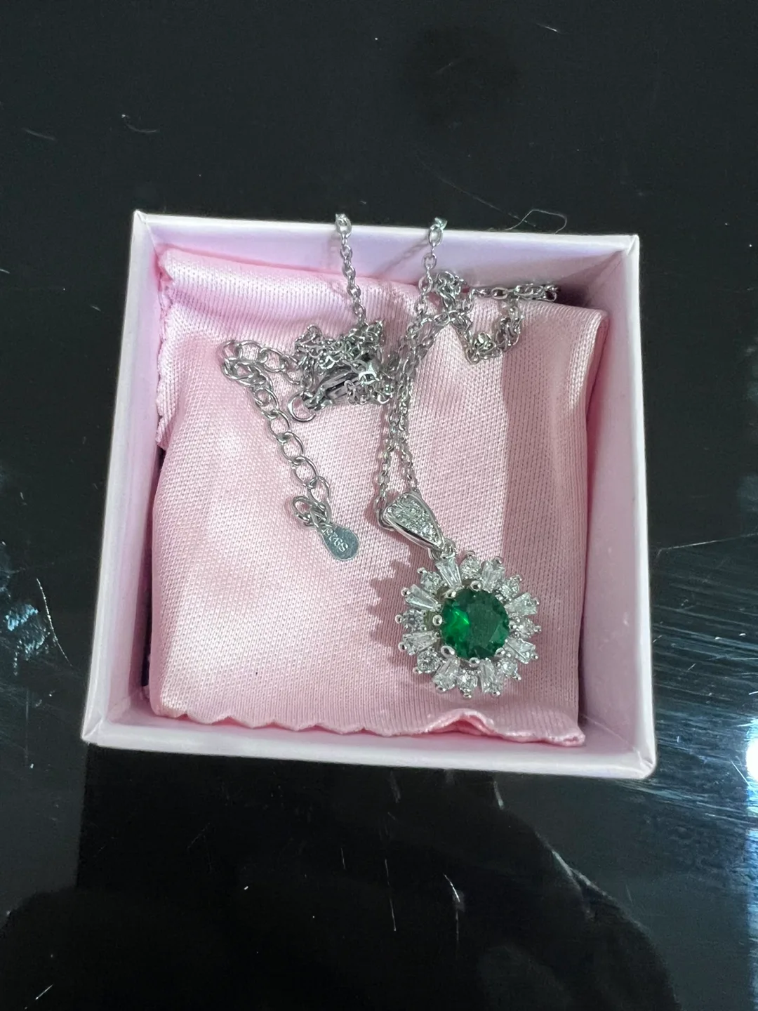 Emerald Green Pendant Necklace - New thumbnail