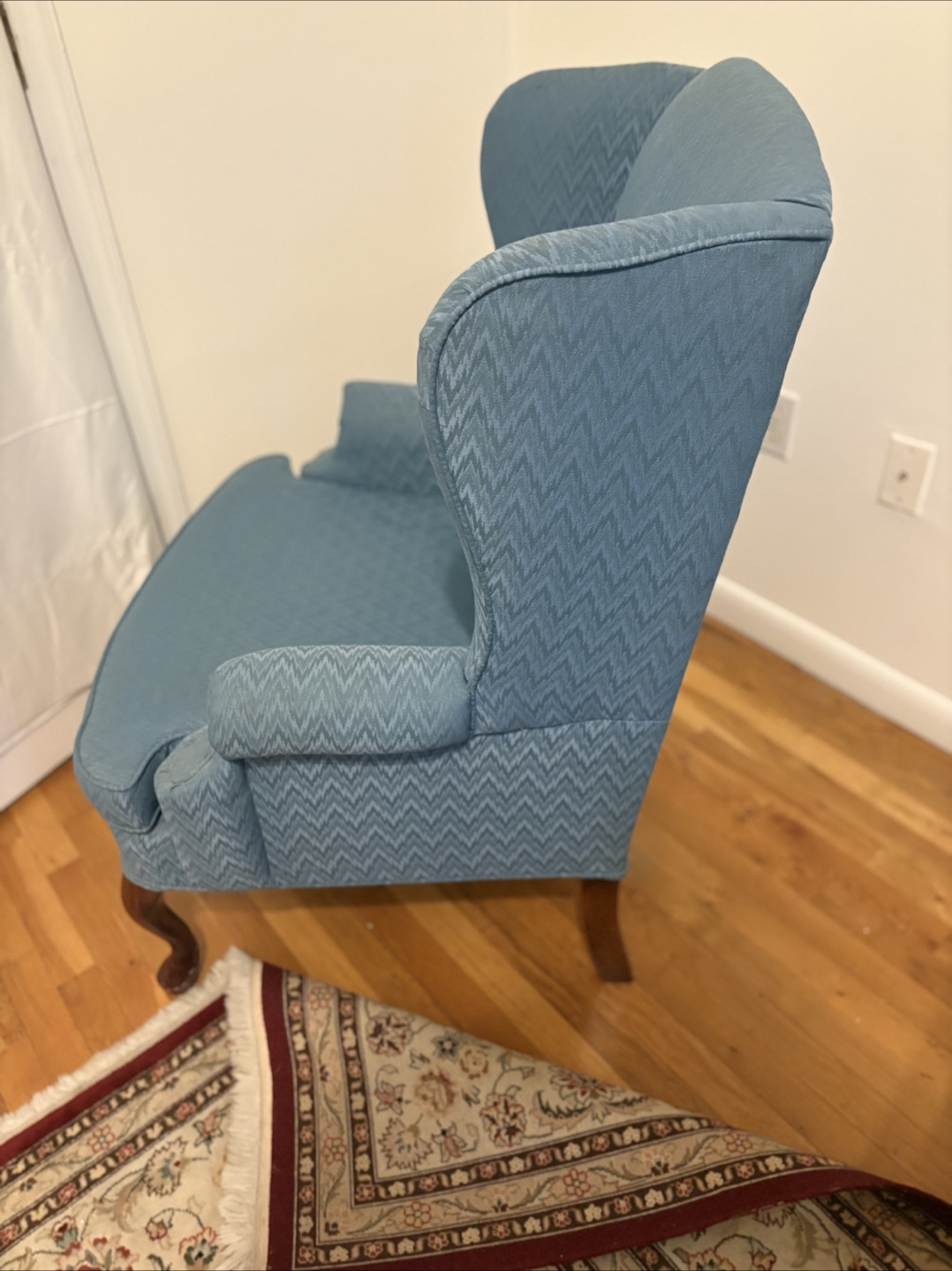 Blue Wingback Armchair - photo 3
