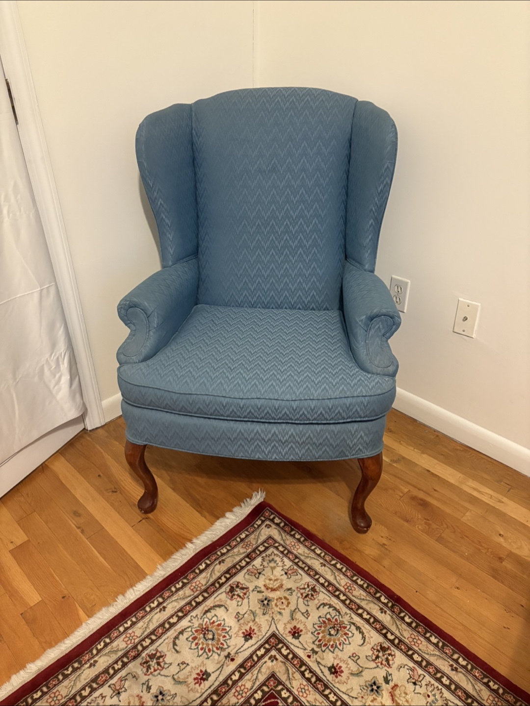 Blue Wingback Armchair - photo 4