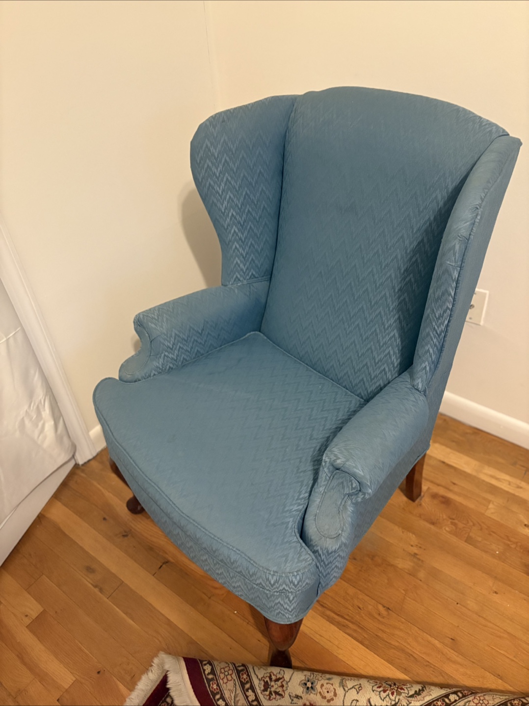 Blue Wingback Armchair - photo 5