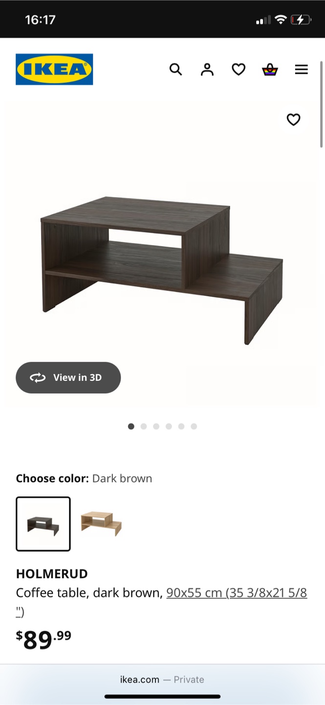 IKEA Holmerud Coffee Table, Dark Brown - photo 3