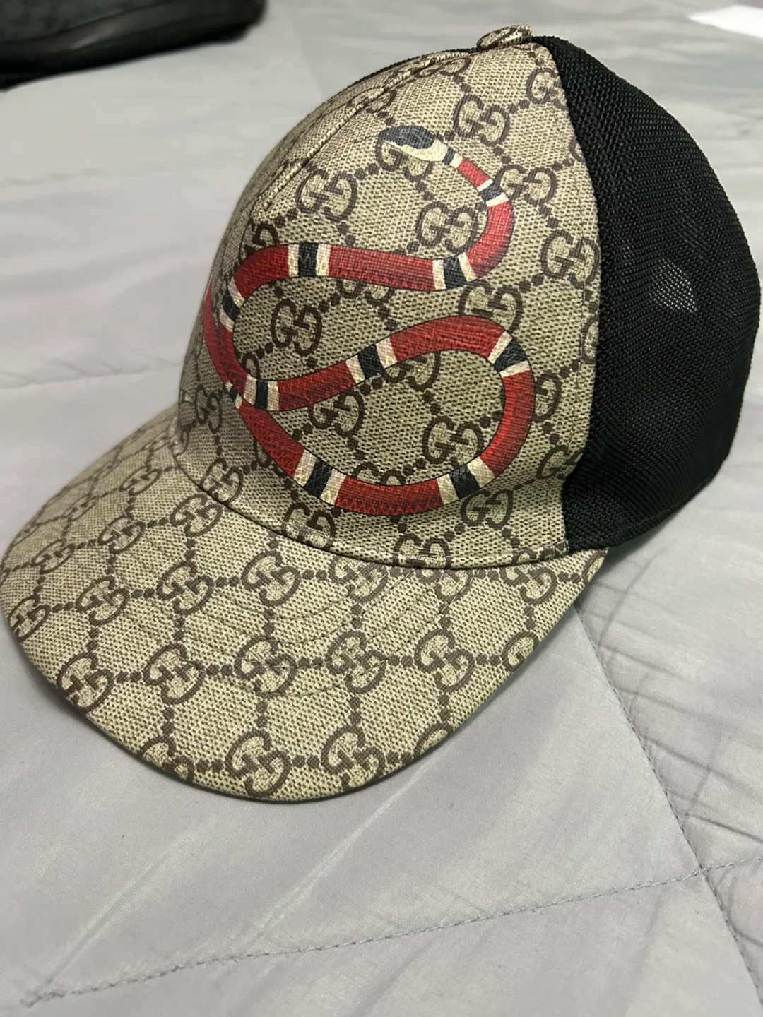 GG Supreme Monogram Kingsnake Baseball Hat S Beige Multicolor thumbnail