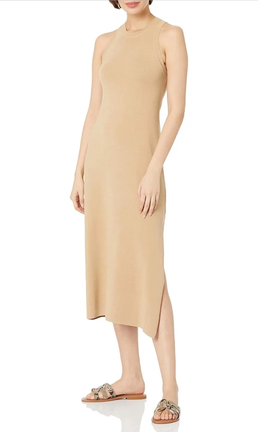 NEW! The Drop Gabriela High Neck Cut-in Side-Slit Maxi Dress thumbnail