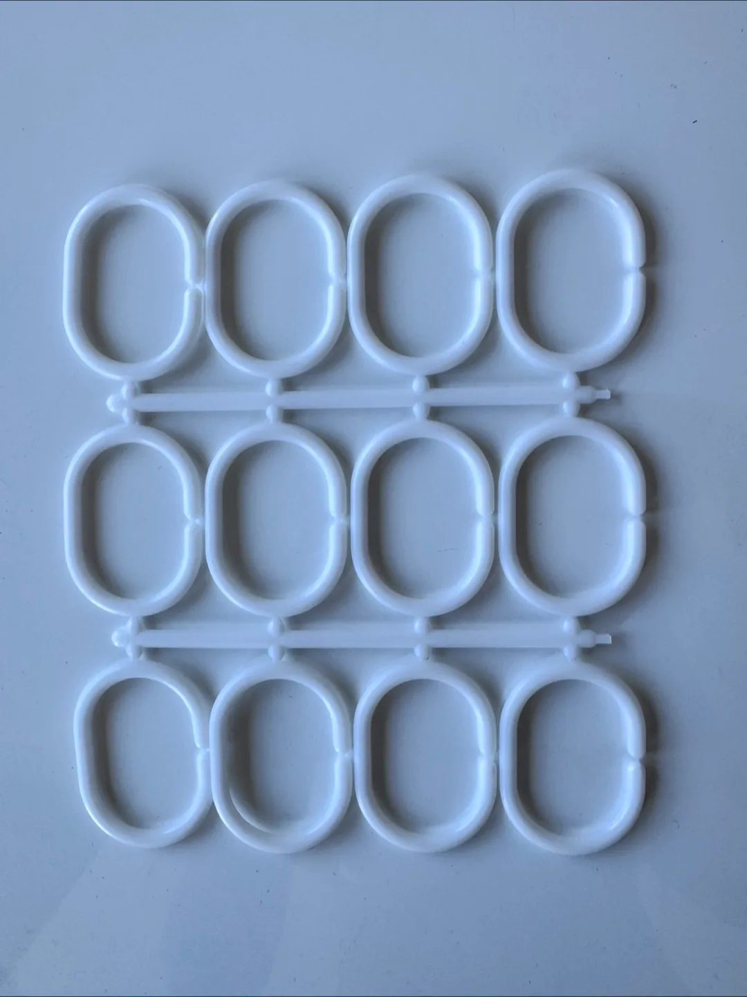 FREE - NEW White Plastic Shower Curtain Rings (12) thumbnail