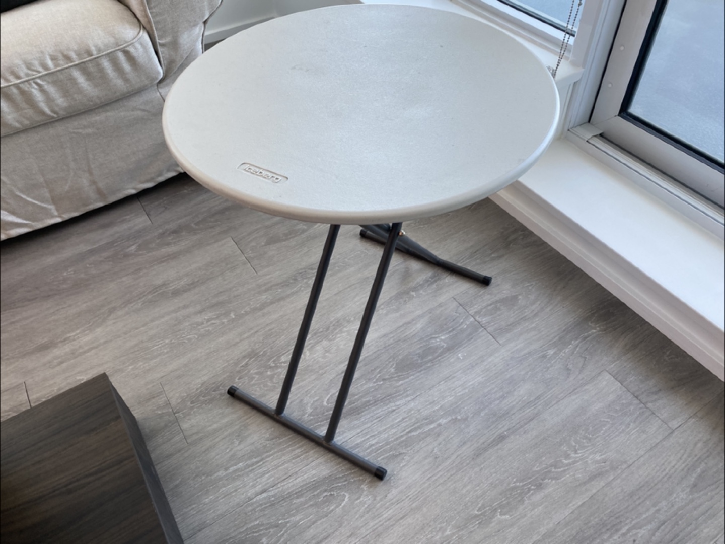 Round Folding Table - Portable Side Table