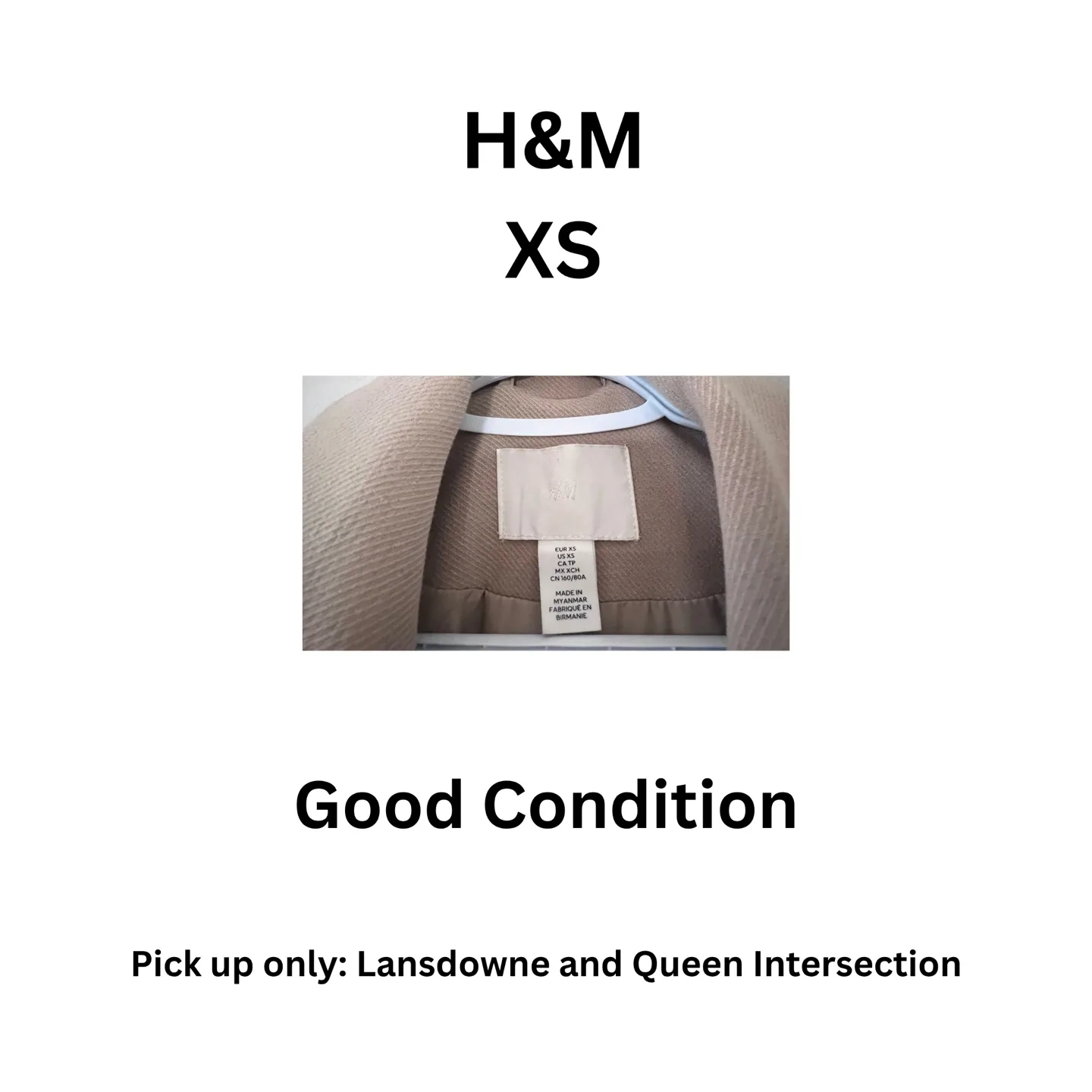 H&M XS Coat - Good Condition thumbnail