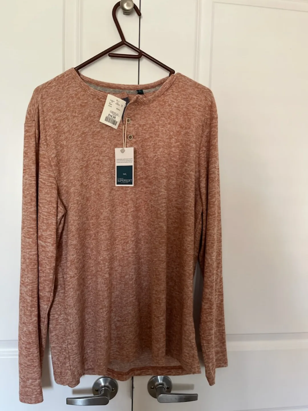 Super Soft Long Sleeve Henley - Size S thumbnail