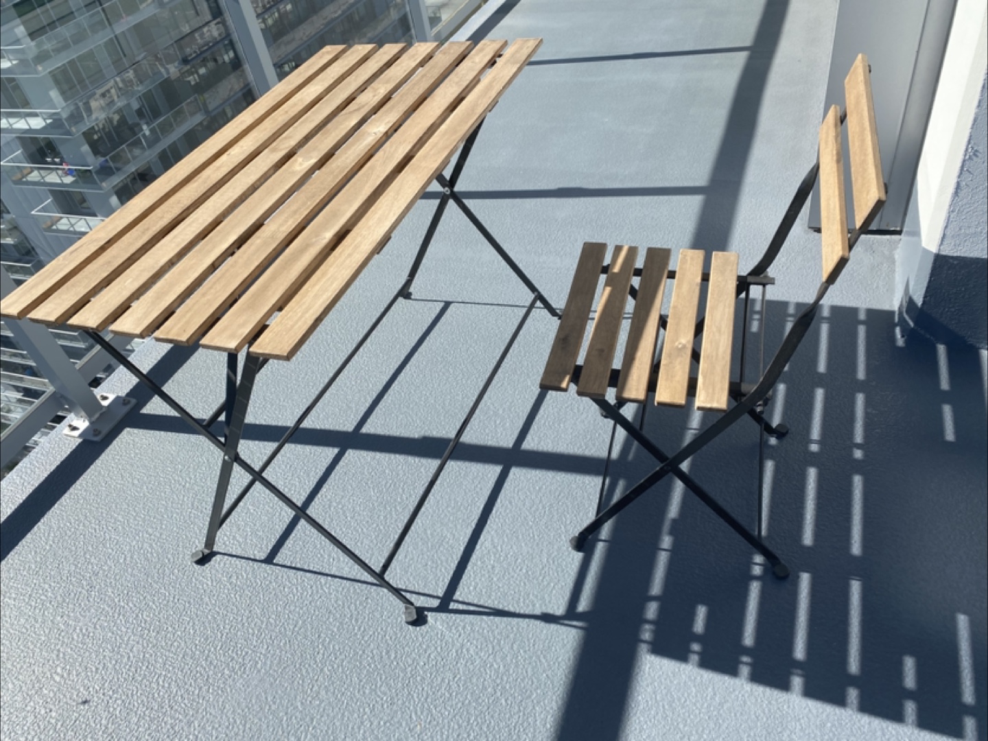 IKEA Folding Outdoor Table & Chair Set - photo 2