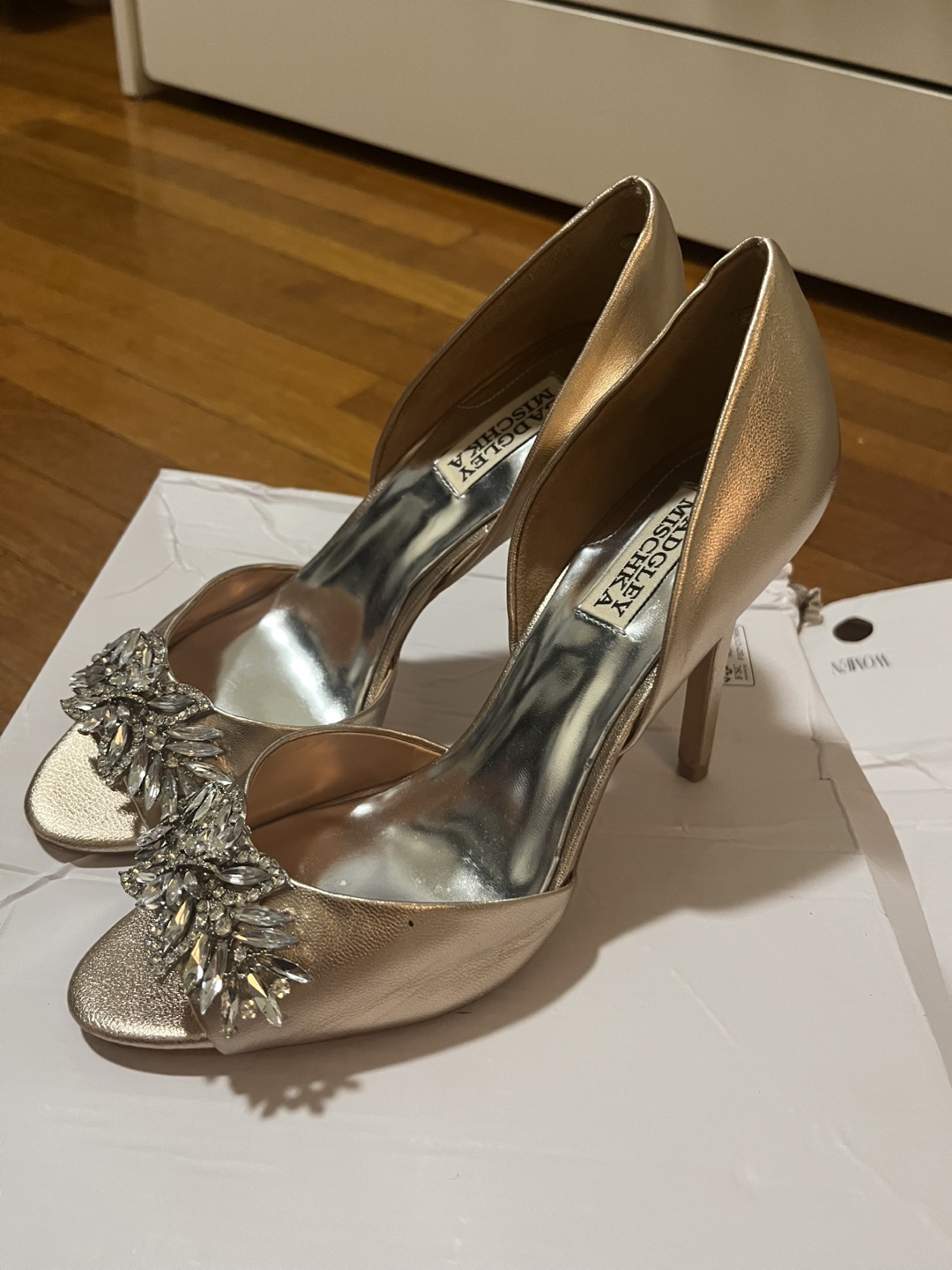 Badgley Mischka Gold Heels - photo 3