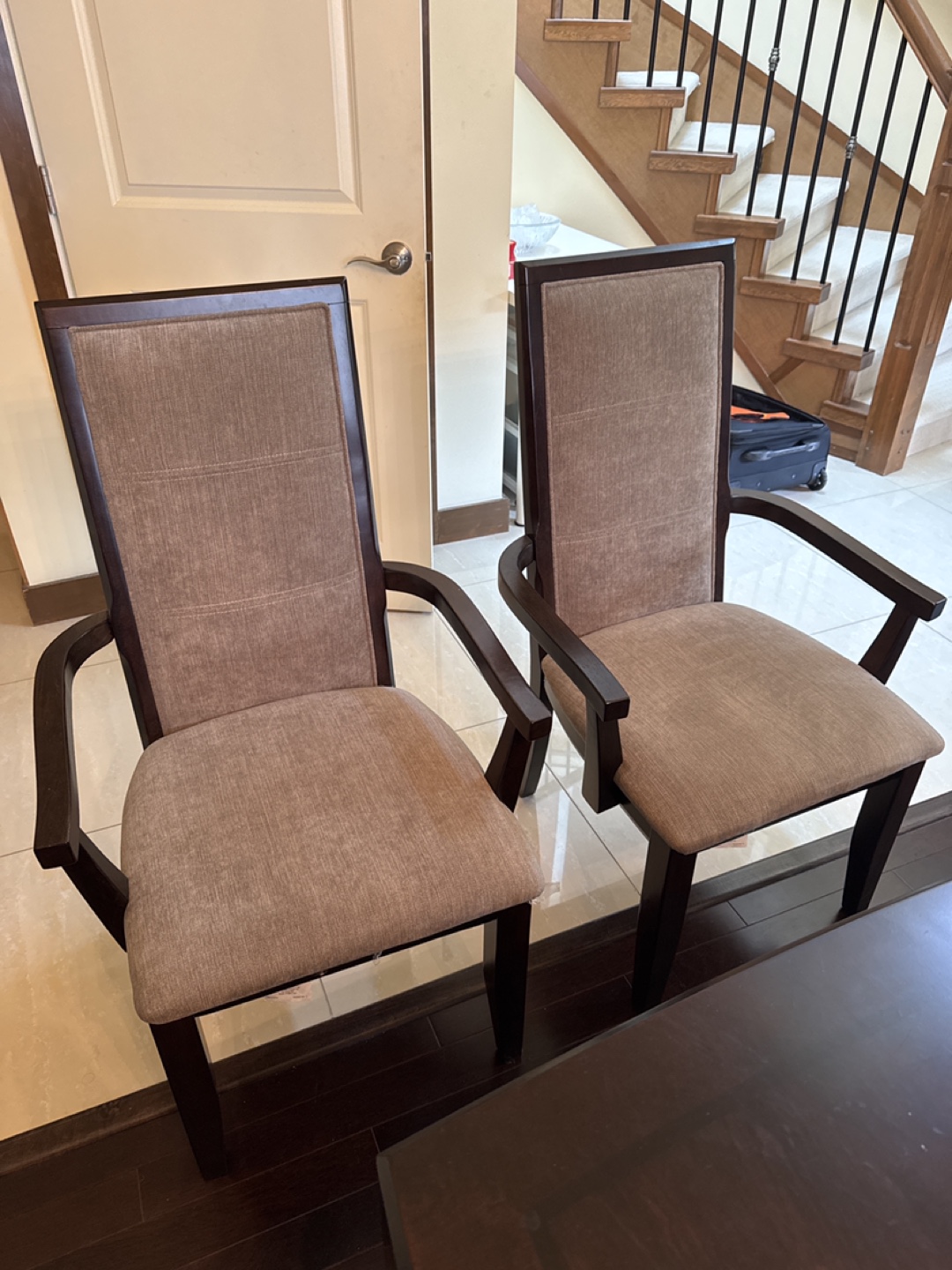 Dining Table with 6 Chairs - Brown - photo 3