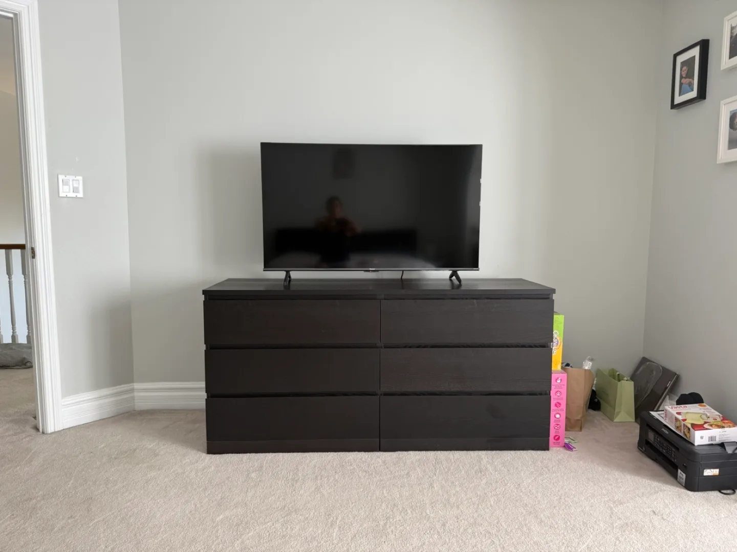 IKEA MALM Dresser - Black/Brown thumbnail