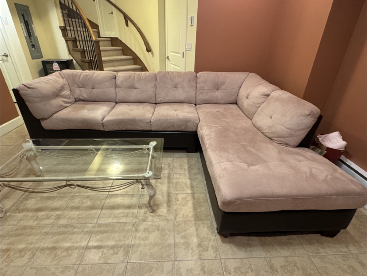 Beige Sectional Sofa - photo 2