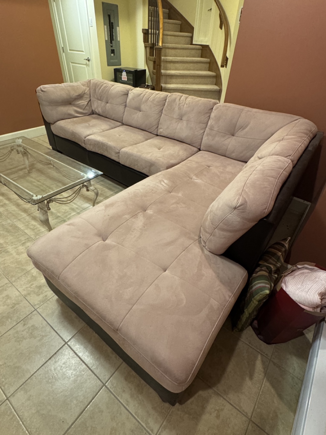 Beige Sectional Sofa - photo 3