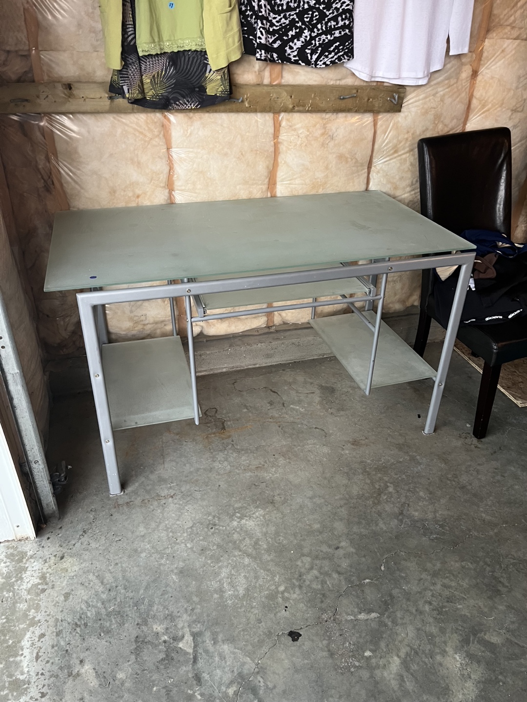Glass Top Computer Desk