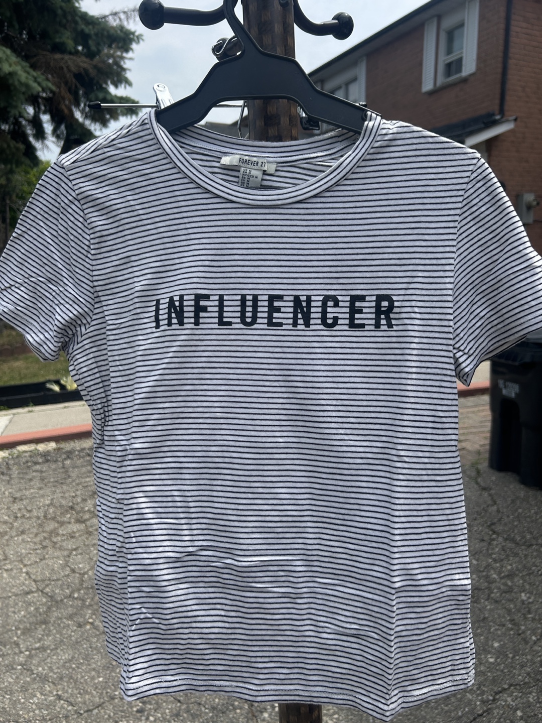 Forever 21 Striped 'Influencer' Tee - Size M - photo 4