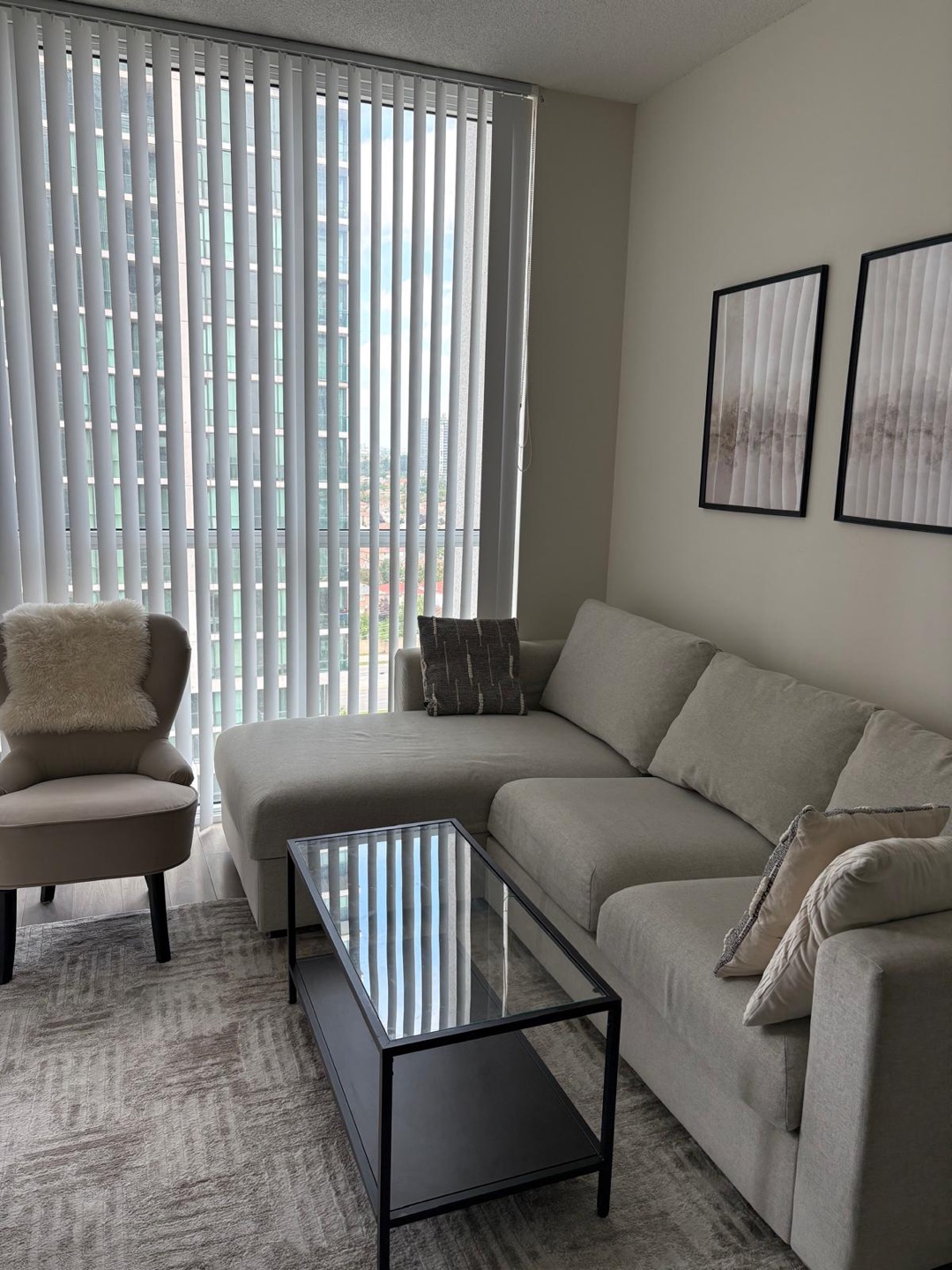FINNALA Loveseat with chaise, Gunnared beige - photo 2
