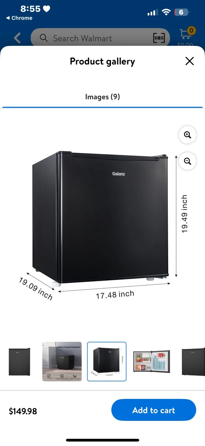 Galanz Compact Refrigerator - Black image indicator(3)