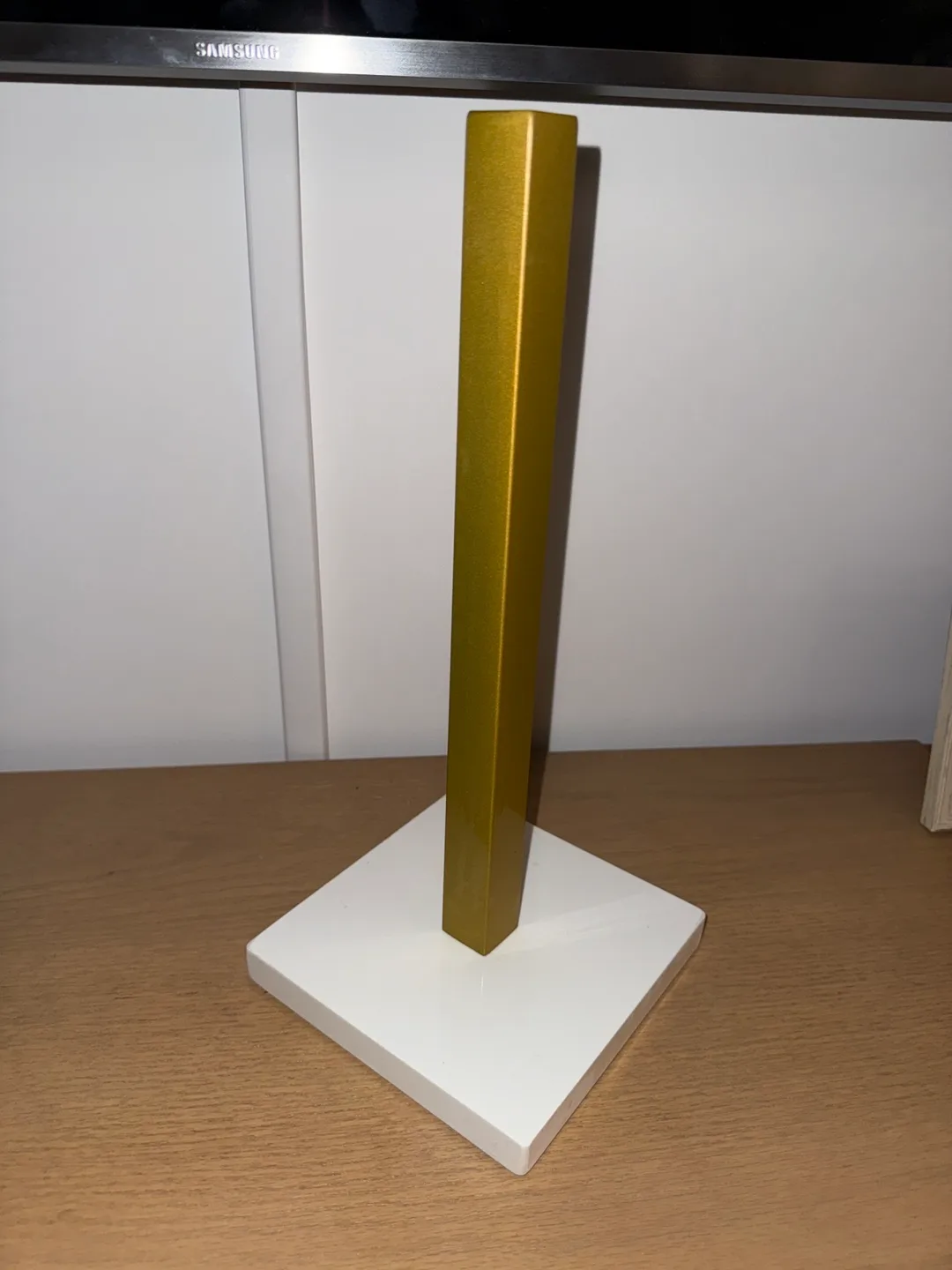 Modern Gold & White Paper Towel Holder thumbnail