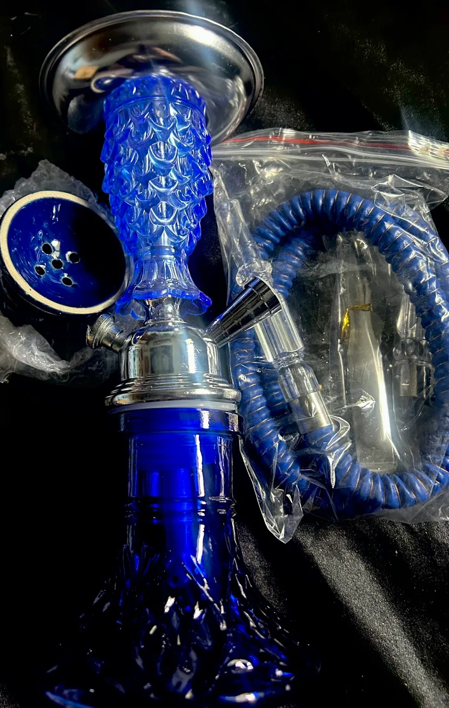 Blue Pineapple Hookah Set - Complete