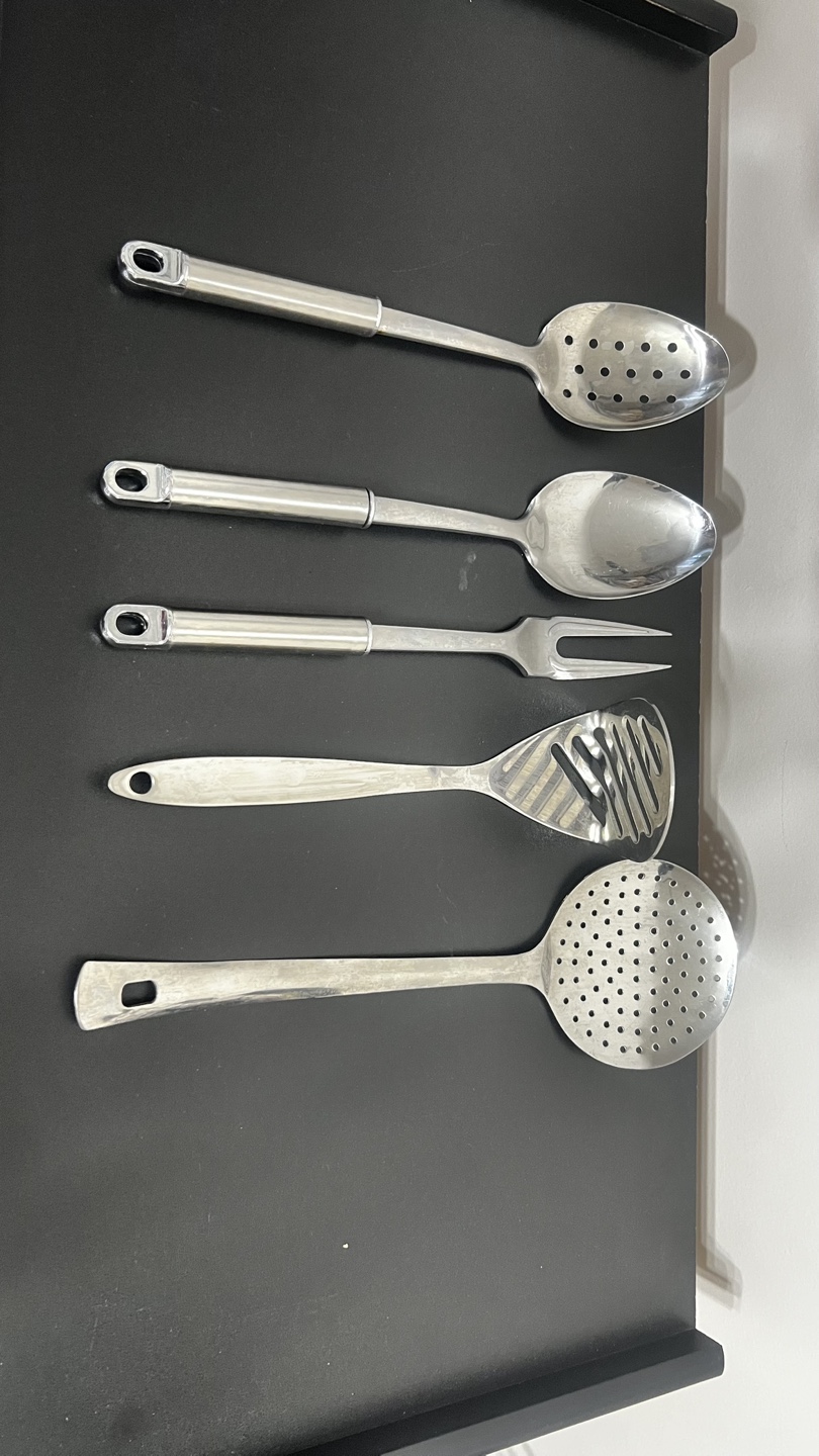 Steel Utensil Set - 5 Piece