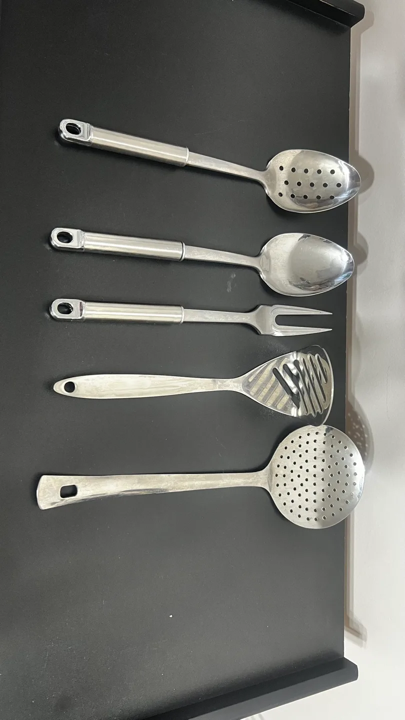 Steel Utensil Set - 5 Piece thumbnail