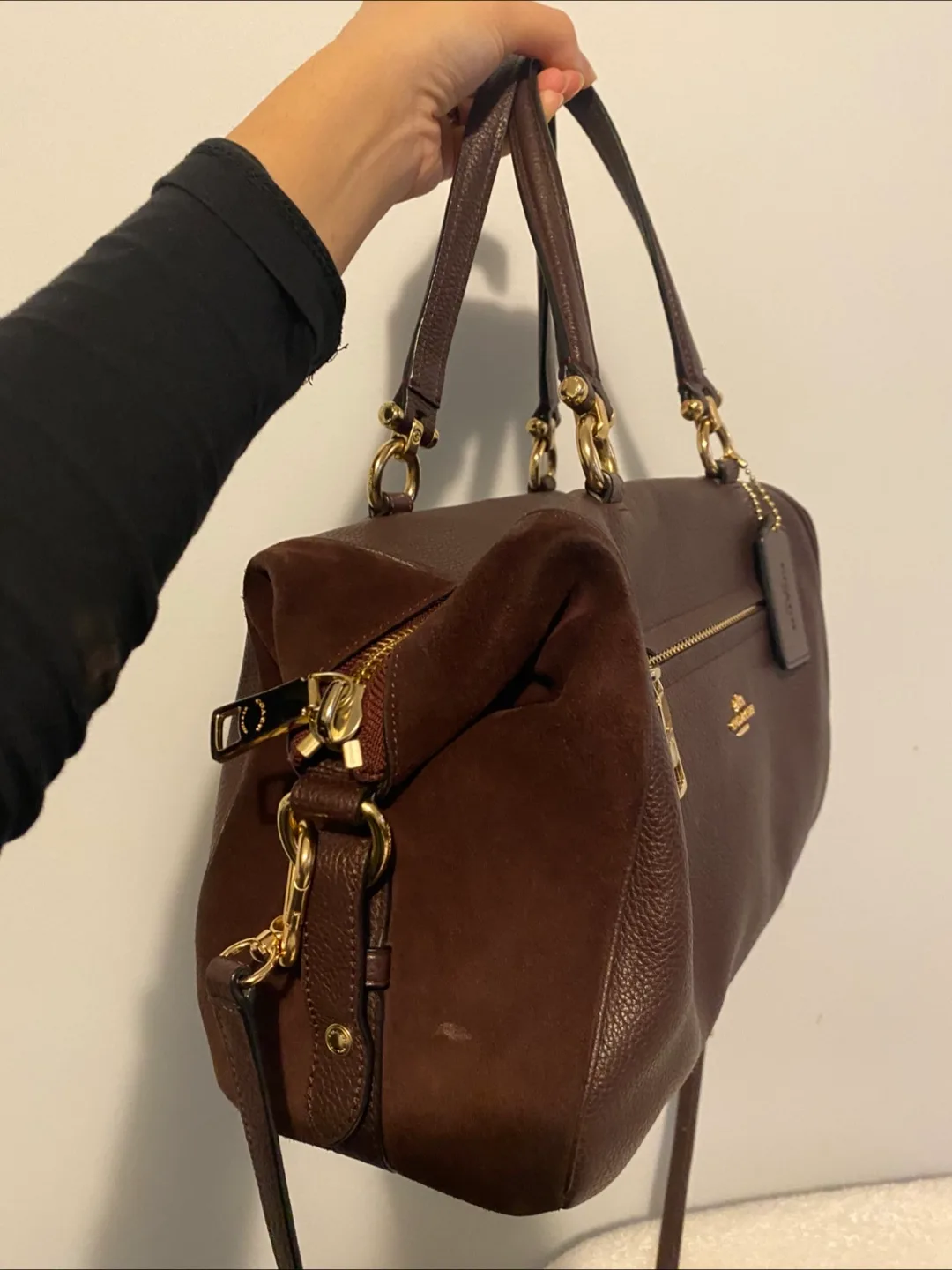 Coach Handbag - Burgundy Slouchy Handbag image indicator(3)