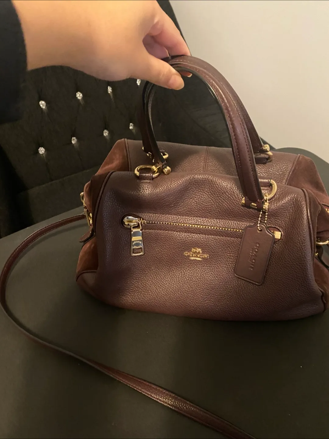 Coach Handbag - Burgundy Slouchy Handbag image indicator(6)