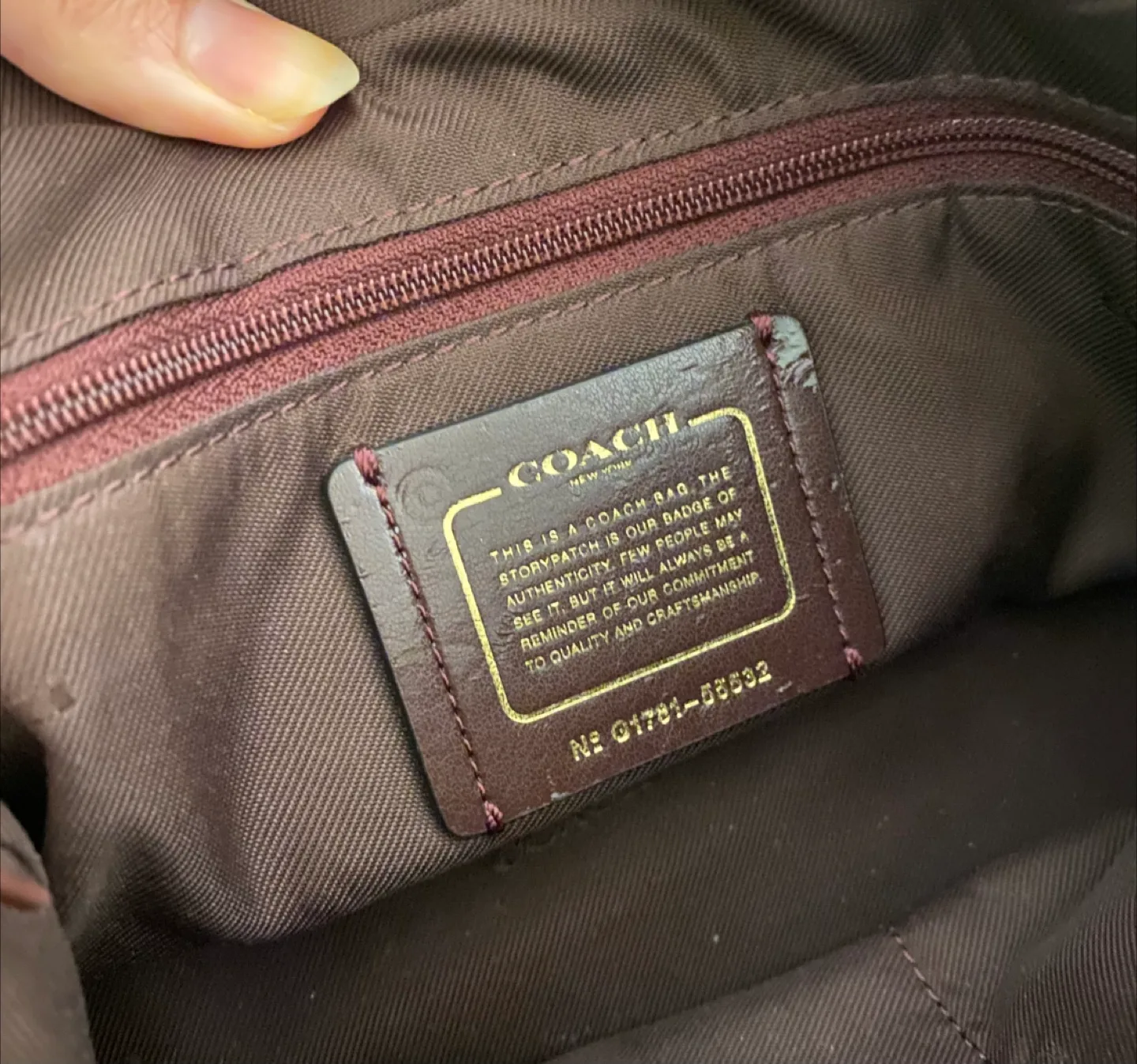 Coach Handbag - Burgundy Slouchy Handbag image indicator(5)