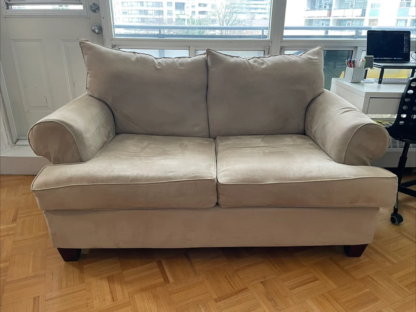 Loveseat Sofa - Beige Fabric image indicator(6)