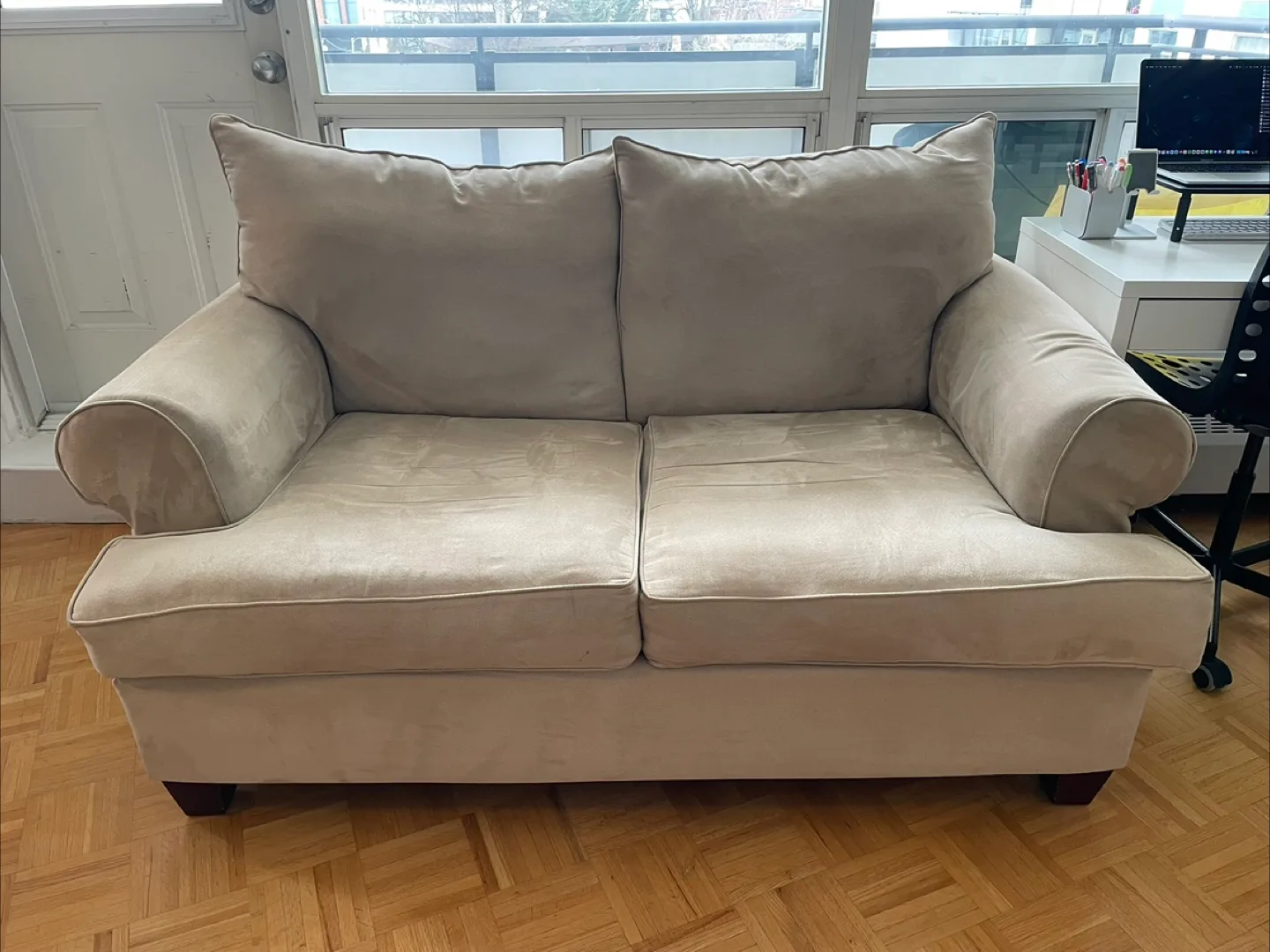 Loveseat Sofa - Beige Fabric image indicator(2)