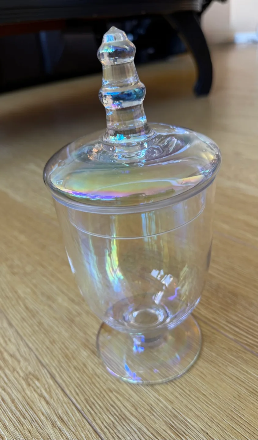 Diamond Star Set of 3 Clear mercury Glass Apothecary Jars 🇨🇦 image indicator(3)