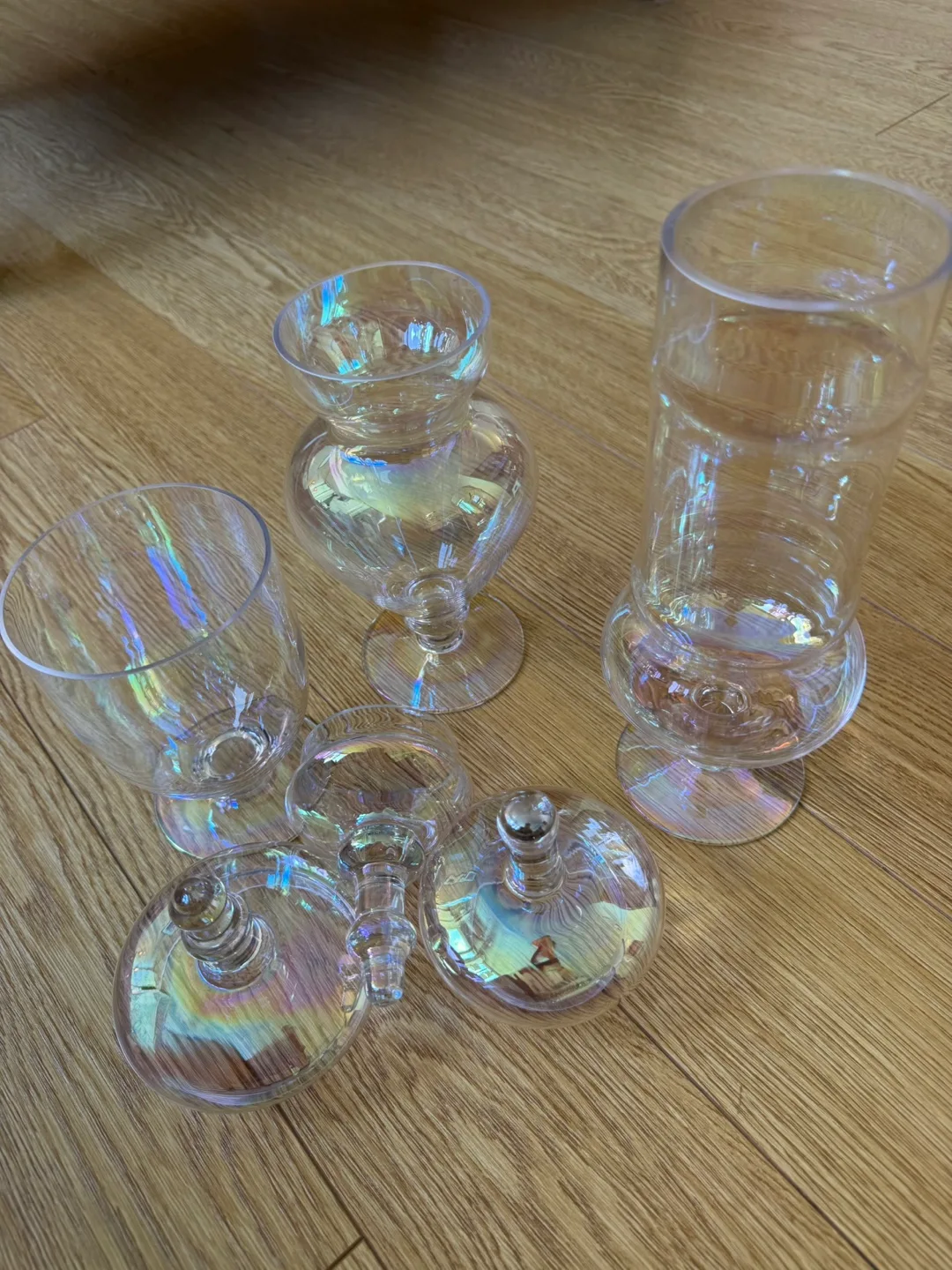 Diamond Star Set of 3 Clear mercury Glass Apothecary Jars 🇨🇦 image indicator(4)