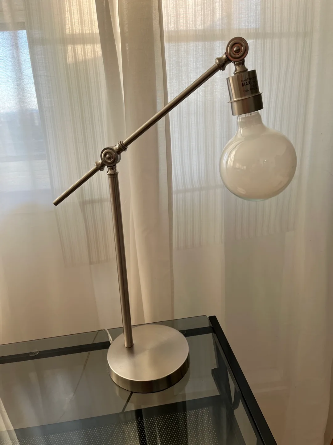 Silver Articulating Arm Desk Lamp image indicator(3)